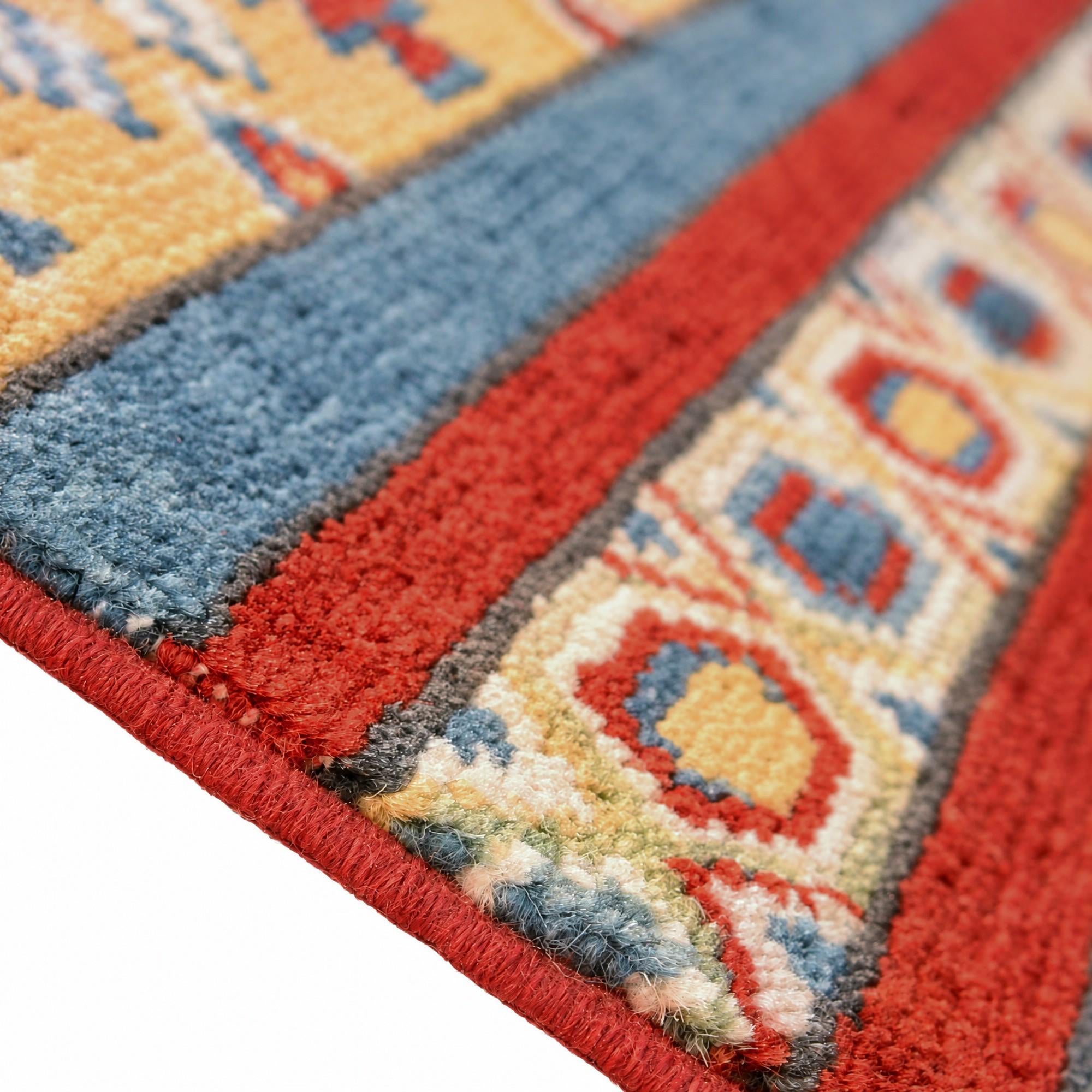 3' 2 x 4' 11 Hand Knotted Kazak Rug