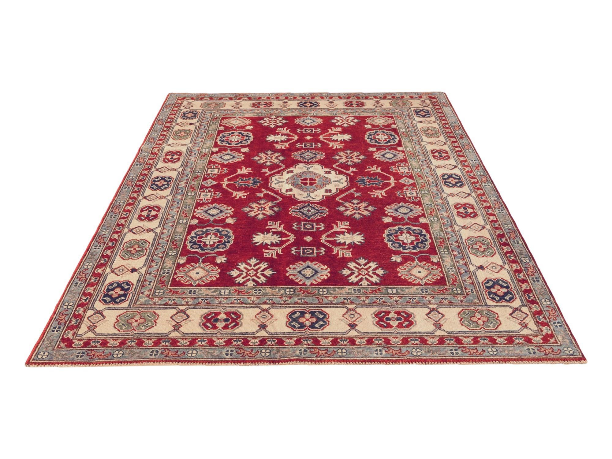 5' 1 x 6' 11 Hand Knotted Kazak Rug