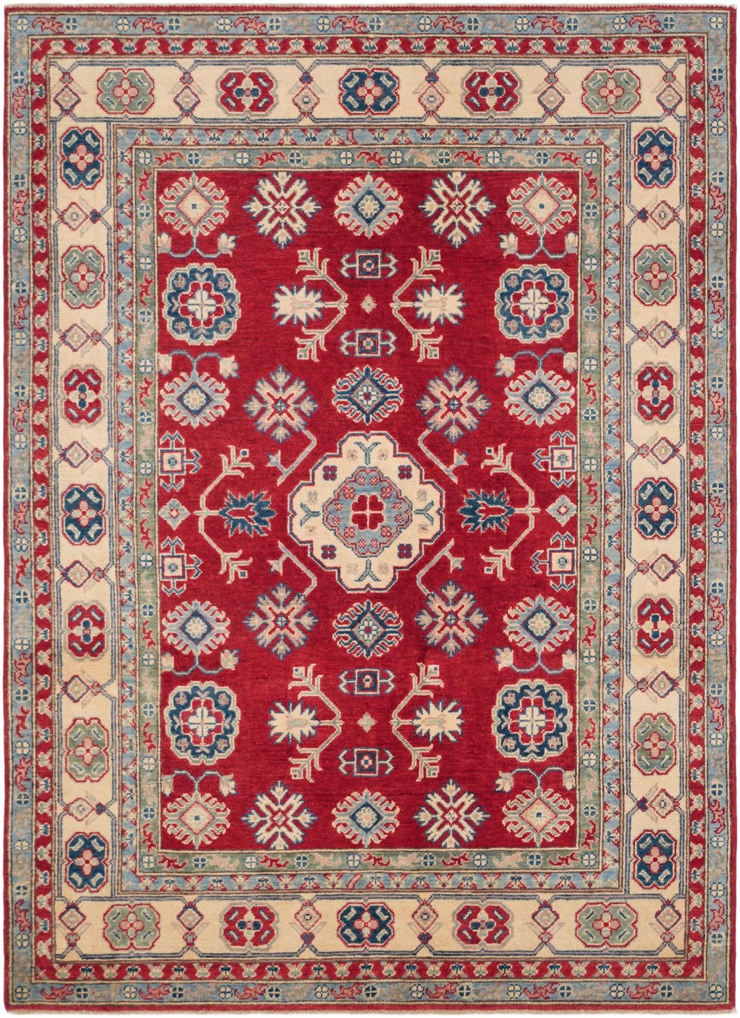 5' 1 x 6' 11 Hand Knotted Kazak Rug
