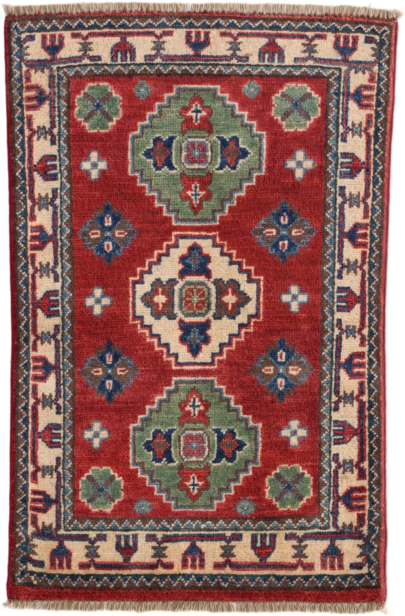 1' 10 x 2' 10 Hand Knotted Kazak Rug