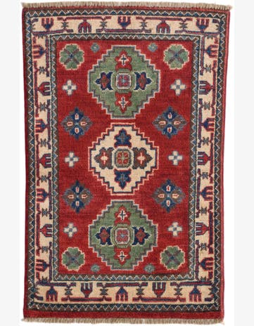 1' 10 x 2' 10 Hand Knotted Kazak Rug