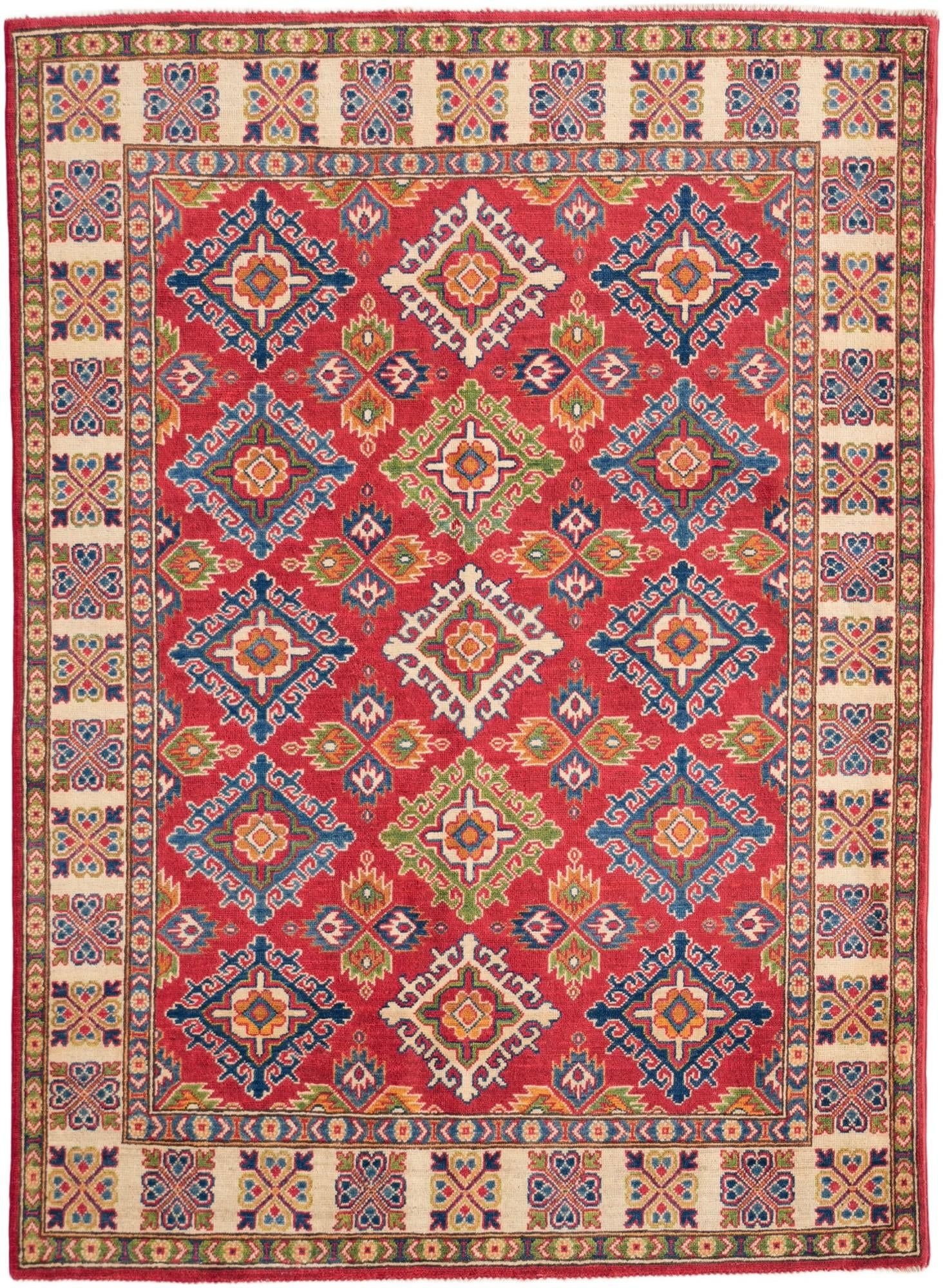 5' 1 x 6' 11 Hand Knotted Kazak Rug