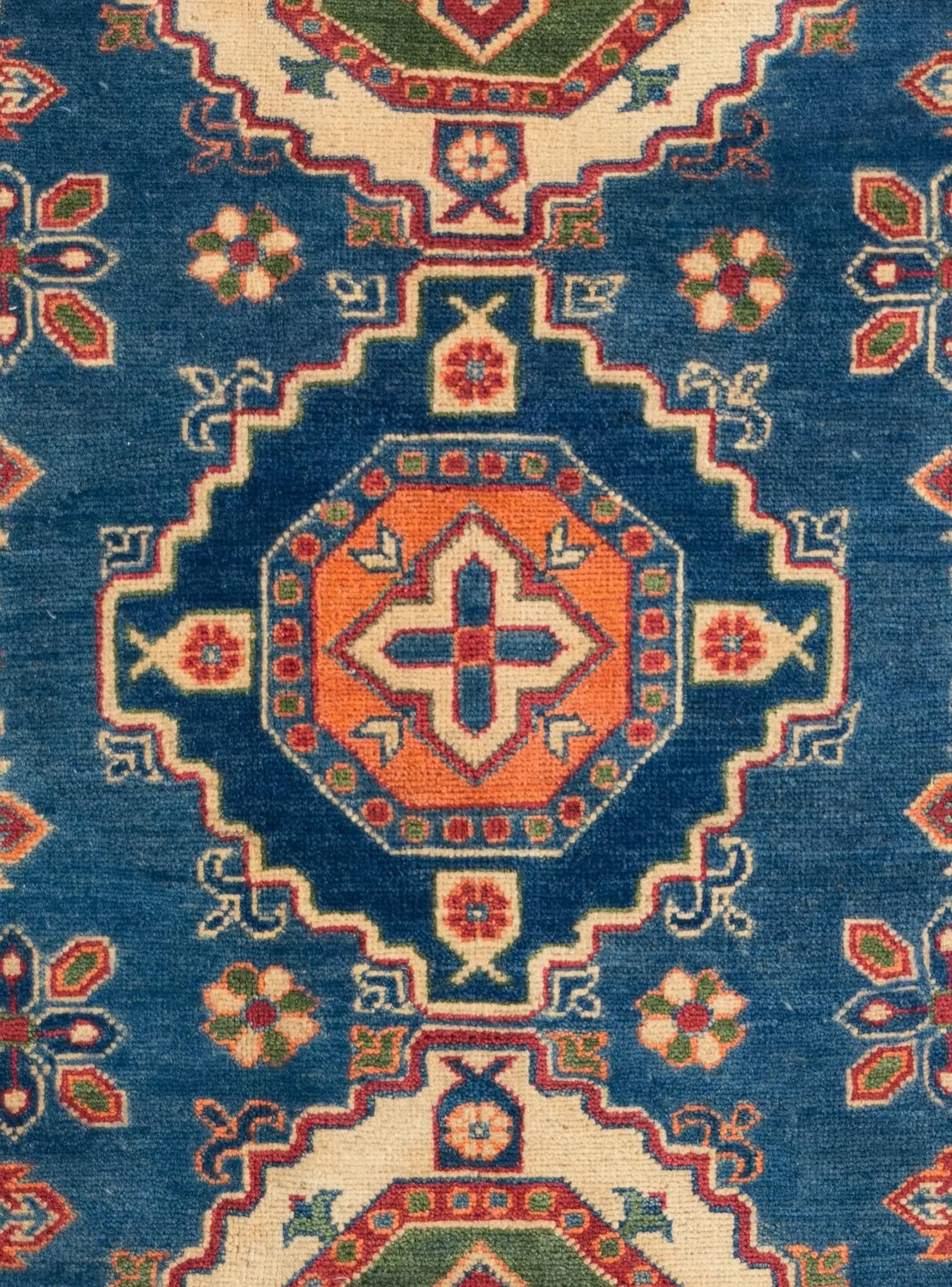 4' x 5' 8 Hand Knotted Kazak Rug