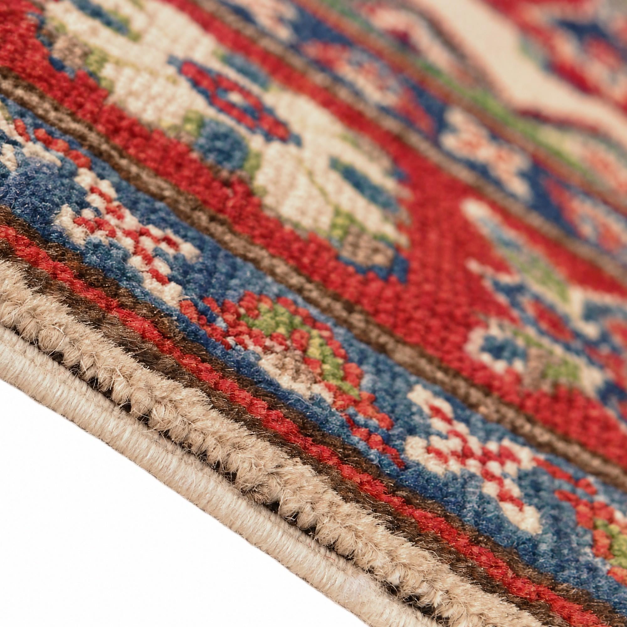 85cm x 115cm Hand Knotted Kazak Rug