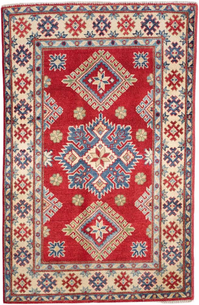 2' 7 x 4' Hand Knotted Kazak Rug