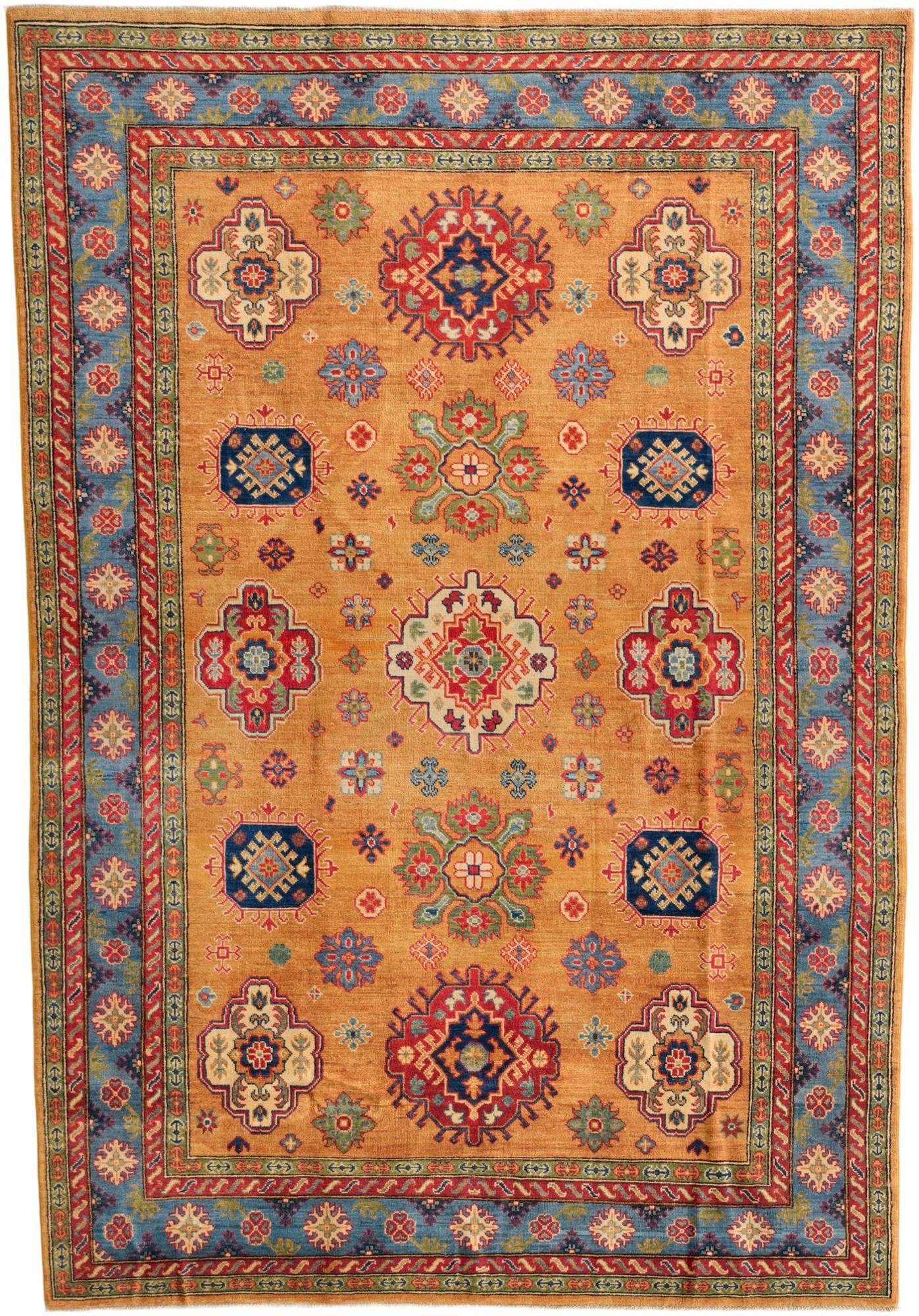 6' 7 x 9' 5 Hand Knotted Kazak Rug
