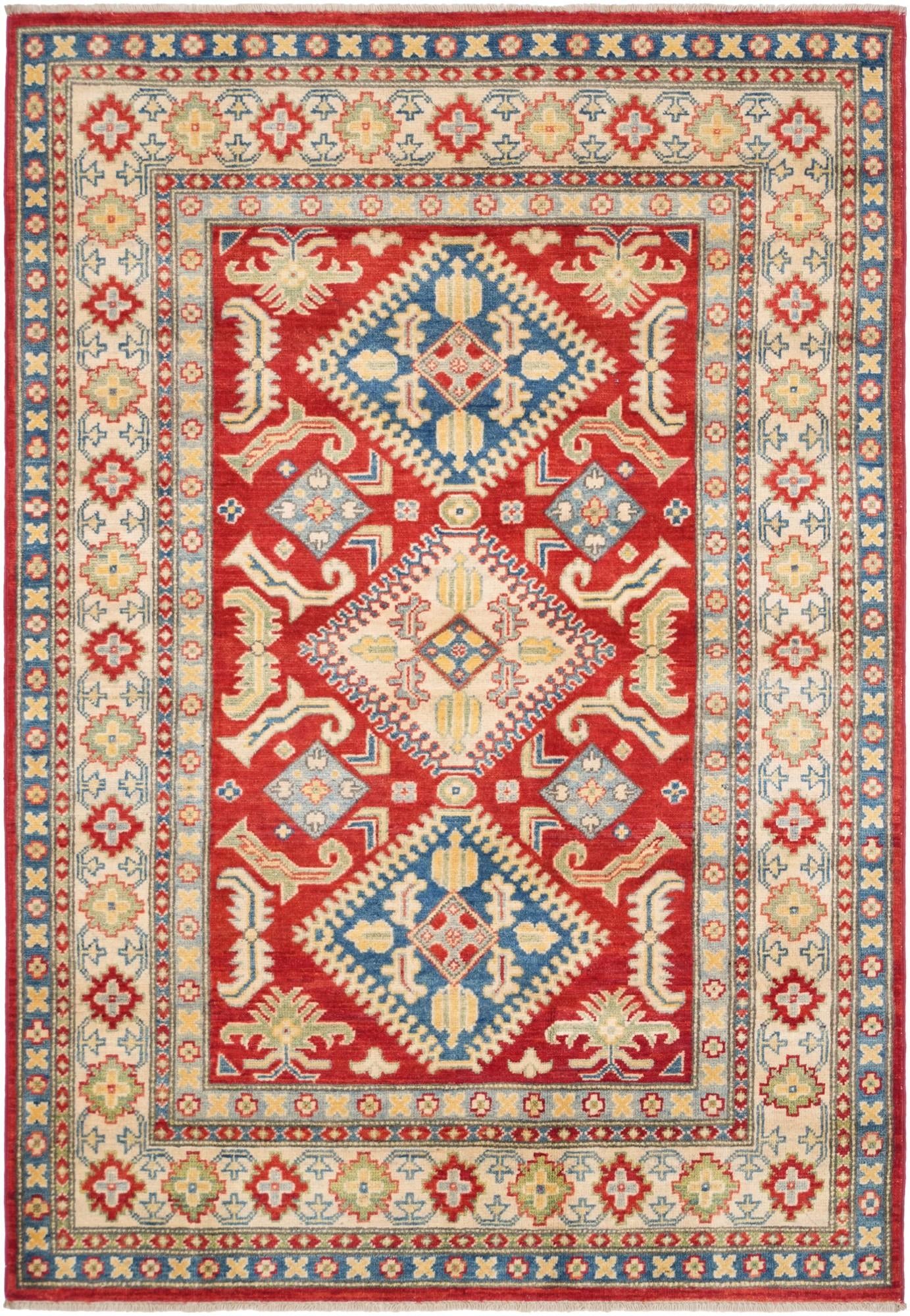4' 3 x 6' 2 Hand Knotted Kazak Rug