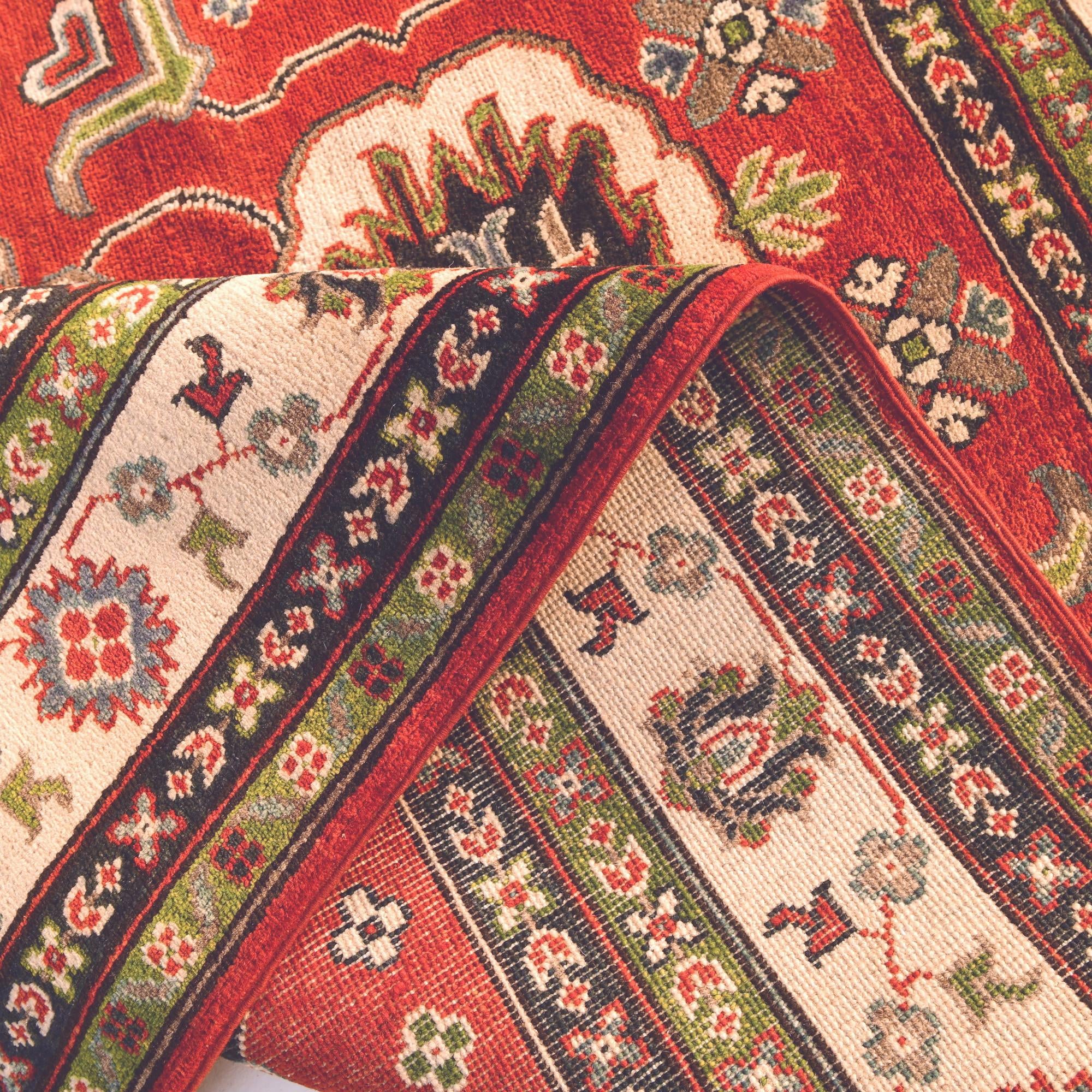 5' 1 x 6' 7 Hand Knotted Kazak Rug