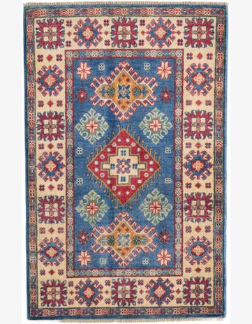 2' 9 x 4' 3 Hand Knotted Kazak Rug
