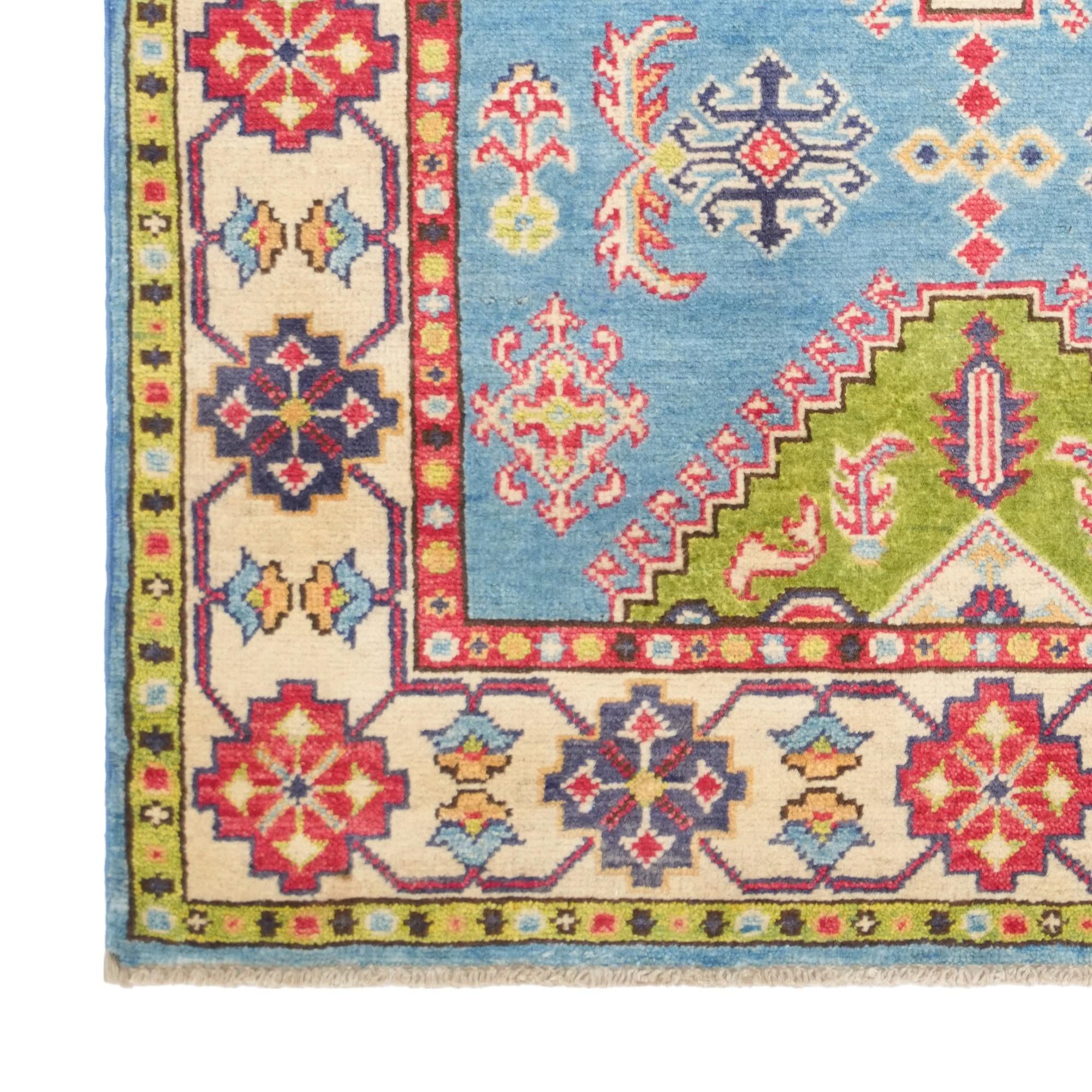 3' 4 x 5' Hand Knotted Kazak Rug
