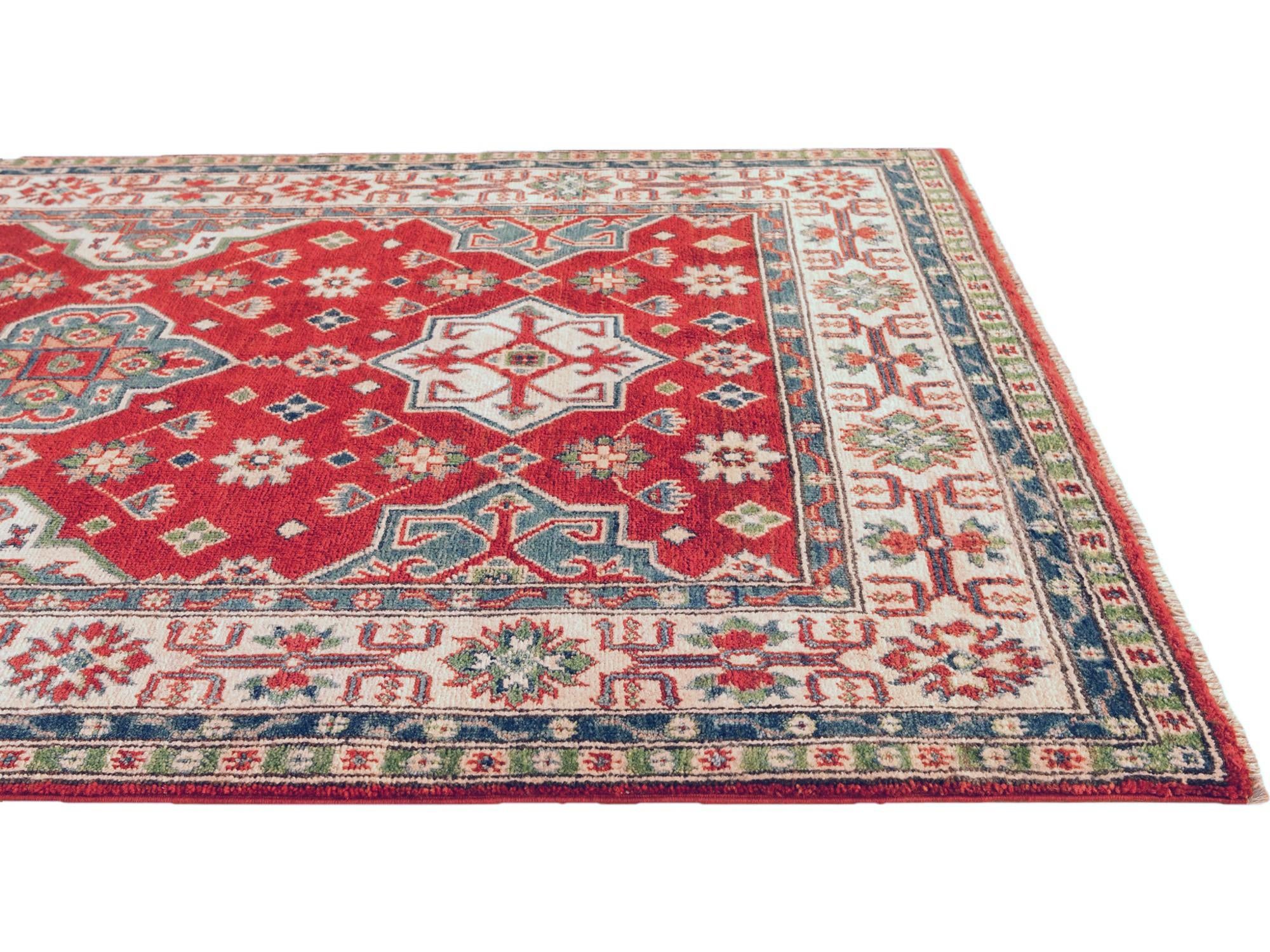 4' x 6' 1 Hand Knotted Kazak Rug