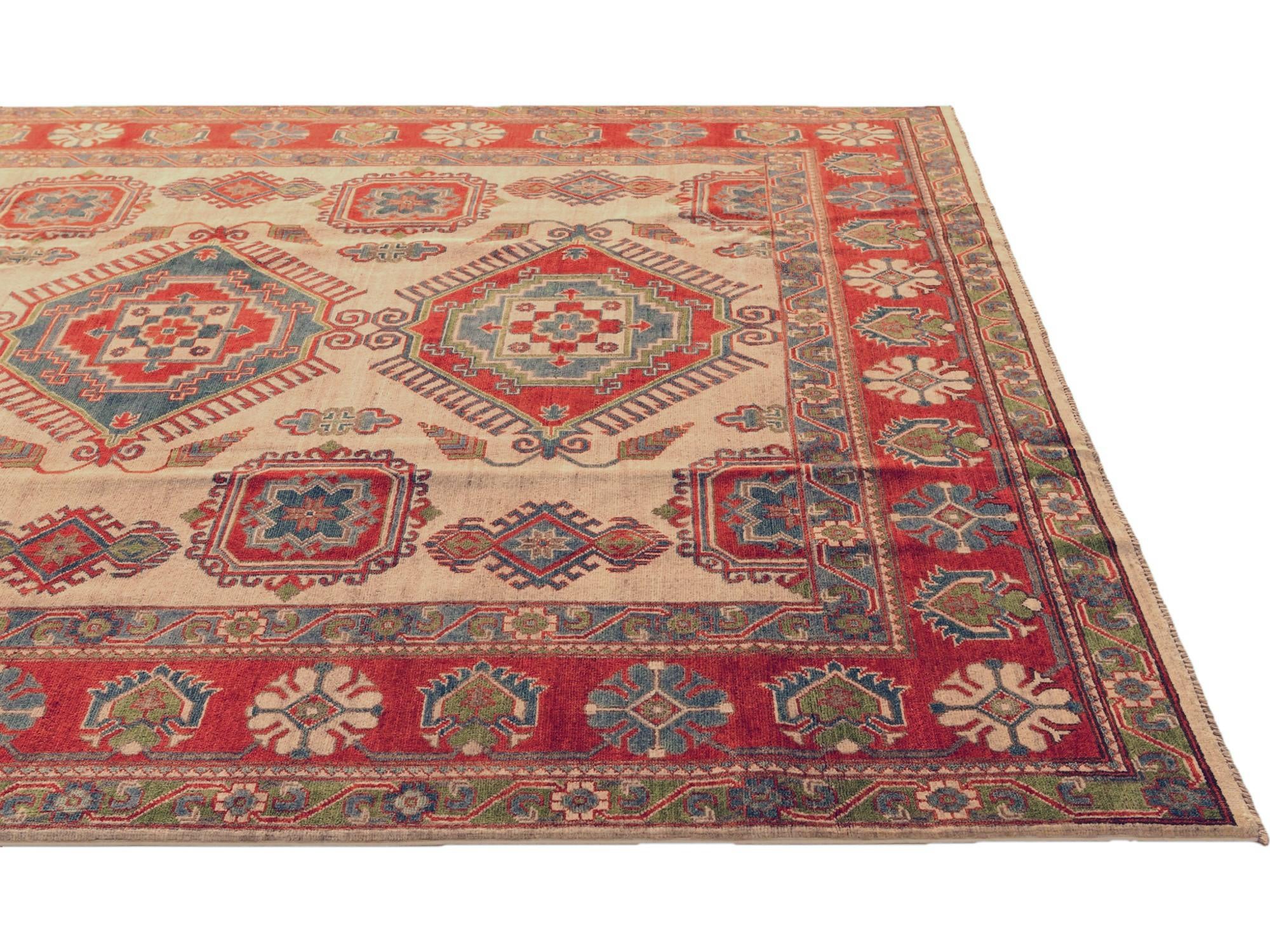 8' x 9' 9 Hand Knotted Kazak Rug