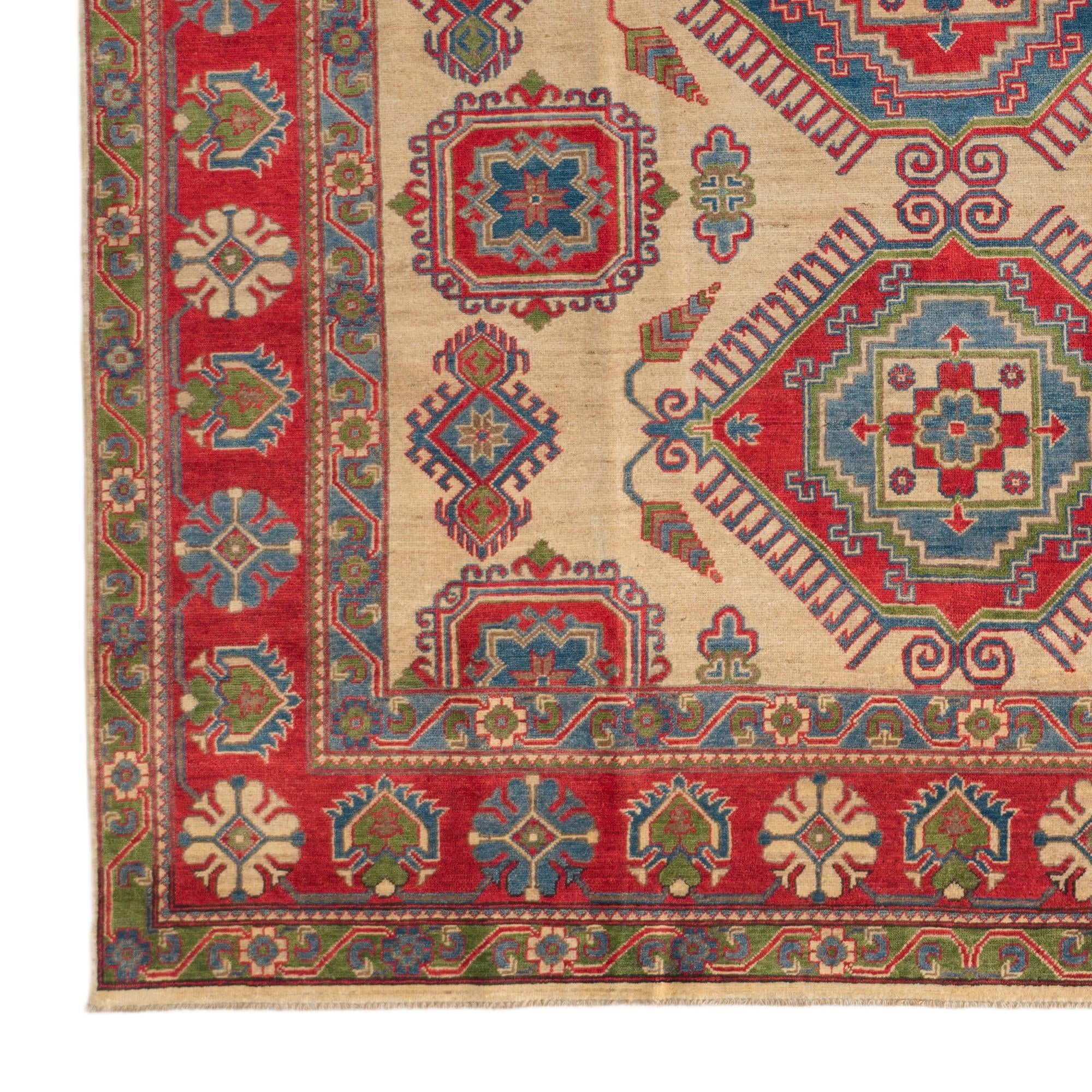 8' x 9' 9 Hand Knotted Kazak Rug
