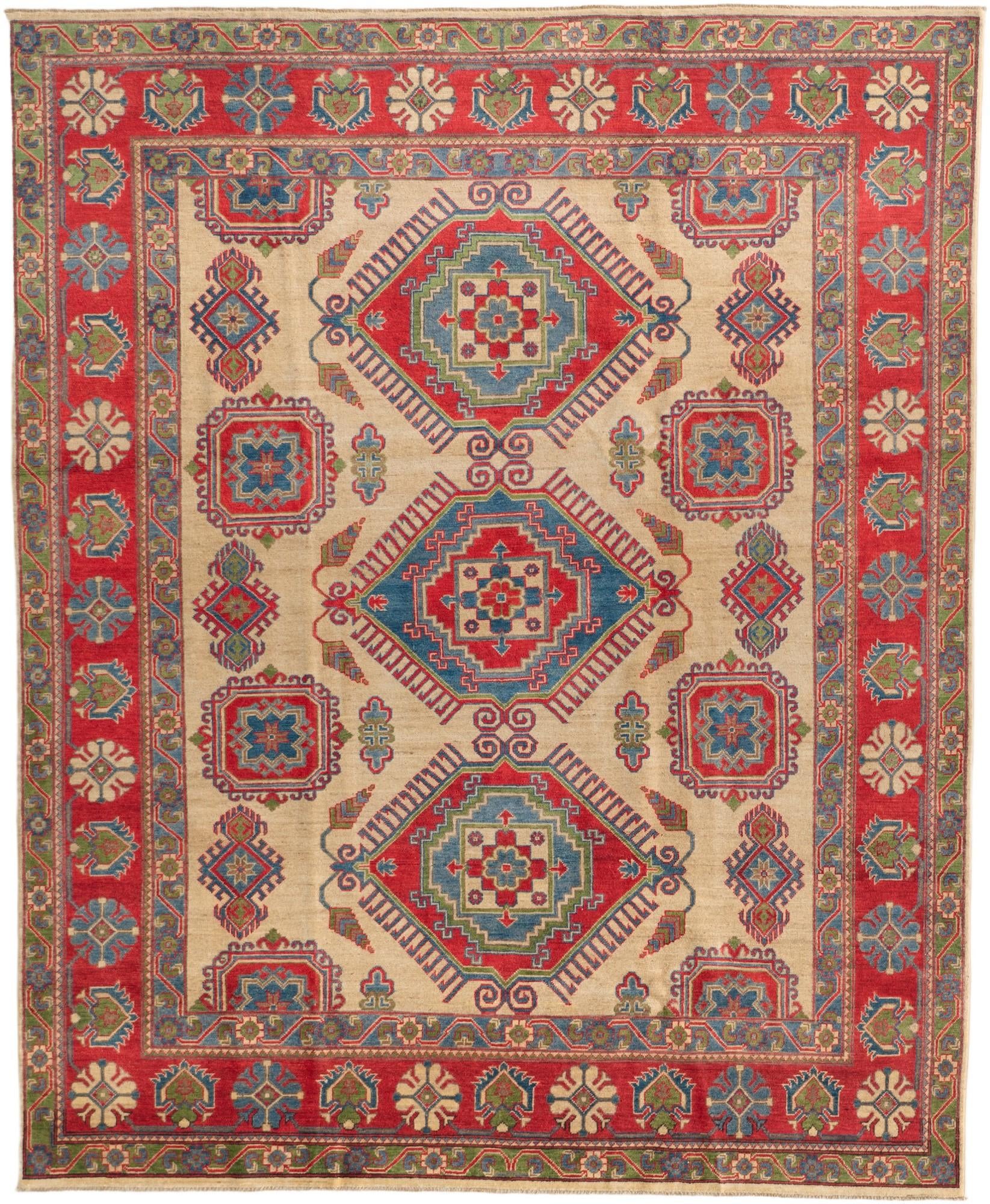 8' x 9' 9 Hand Knotted Kazak Rug