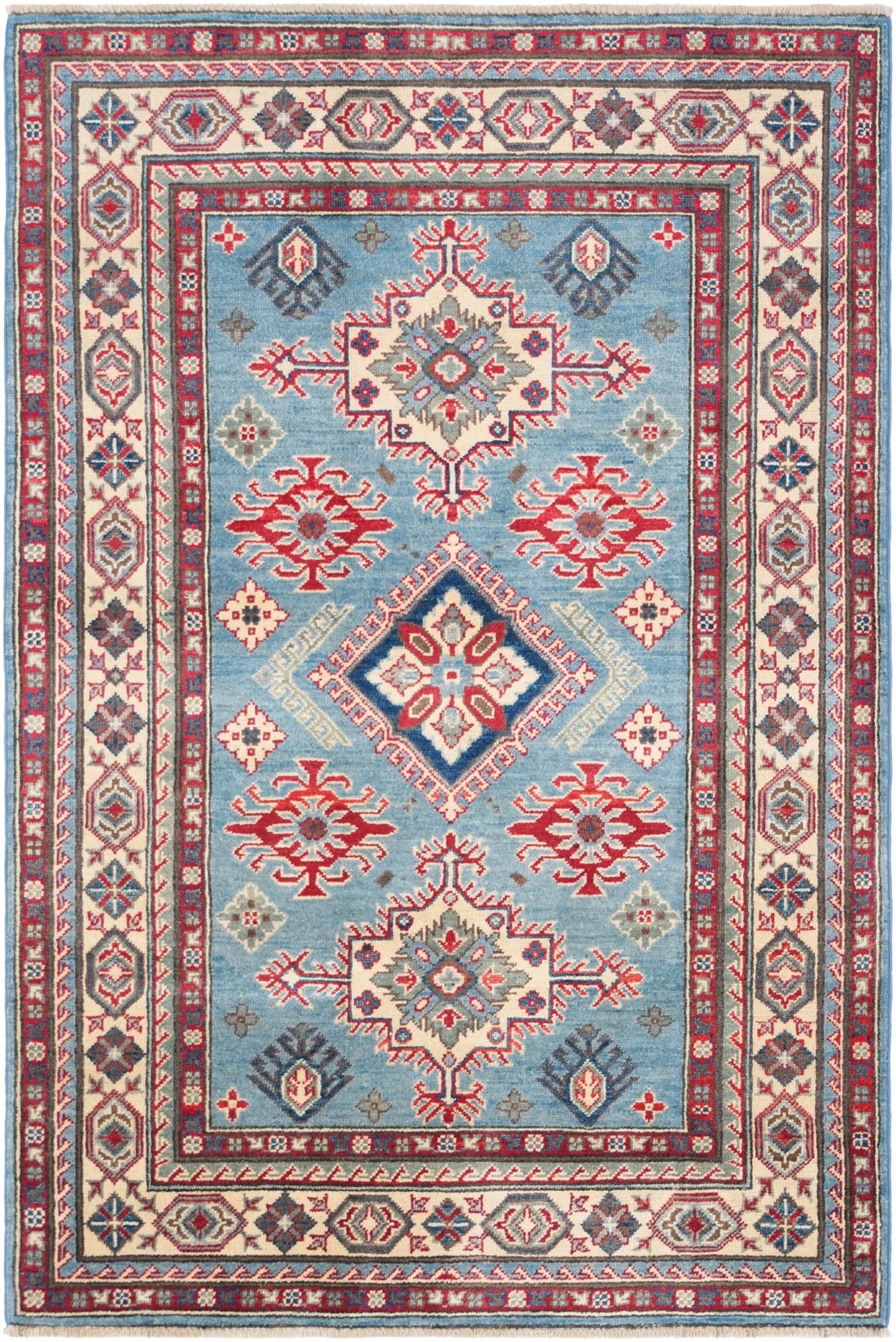 4' x 6' Hand Knotted Kazak Rug