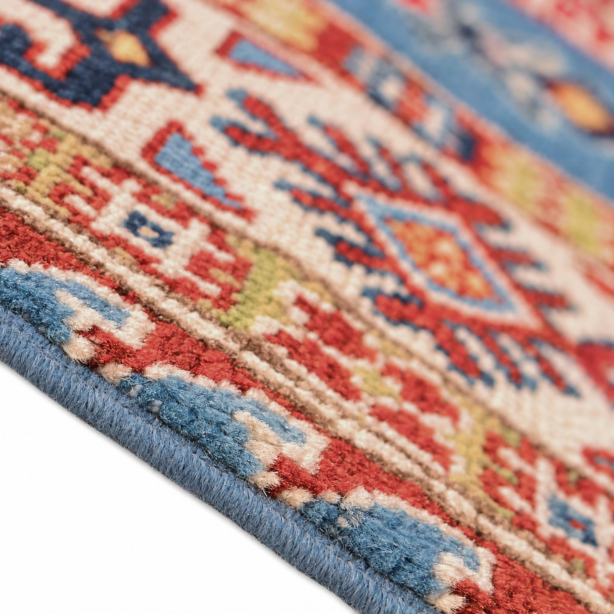 4' x 5' 7 Hand Knotted Kazak Rug