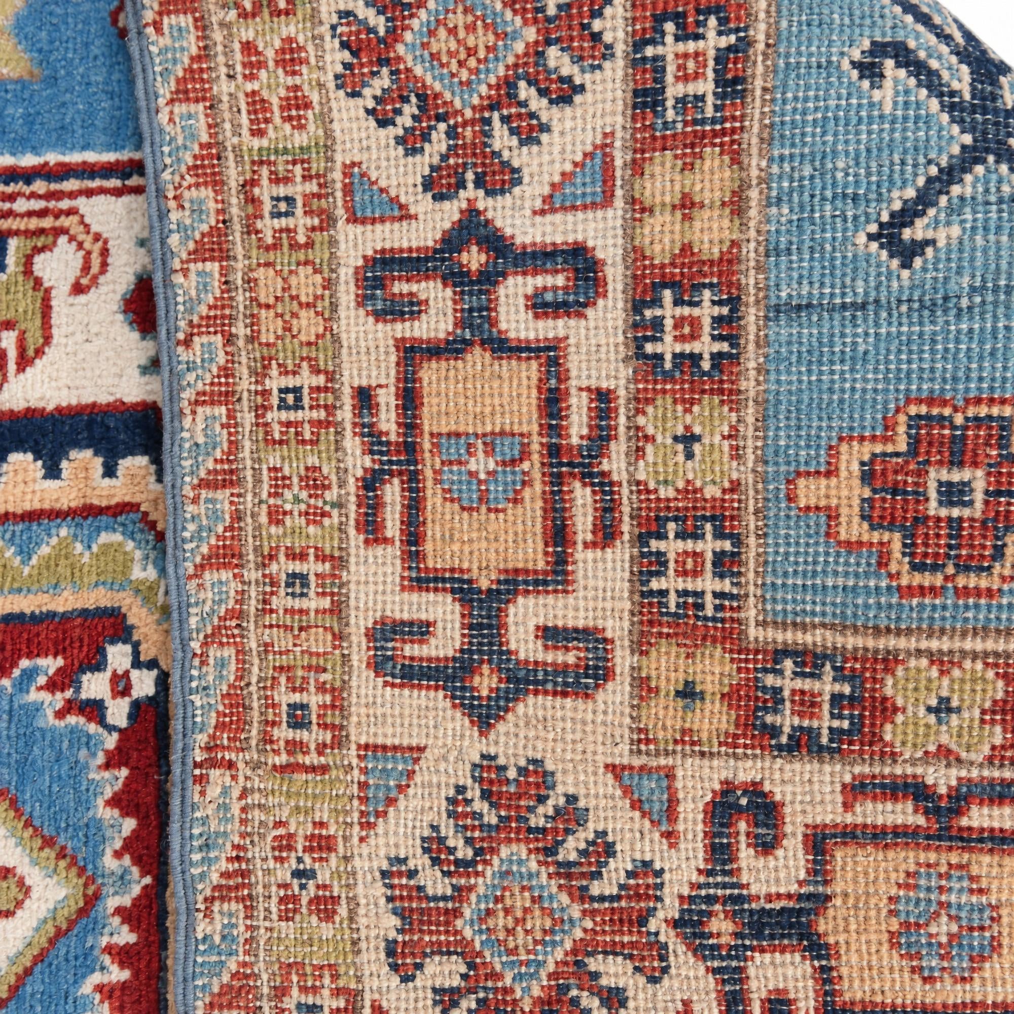 4' x 5' 7 Hand Knotted Kazak Rug