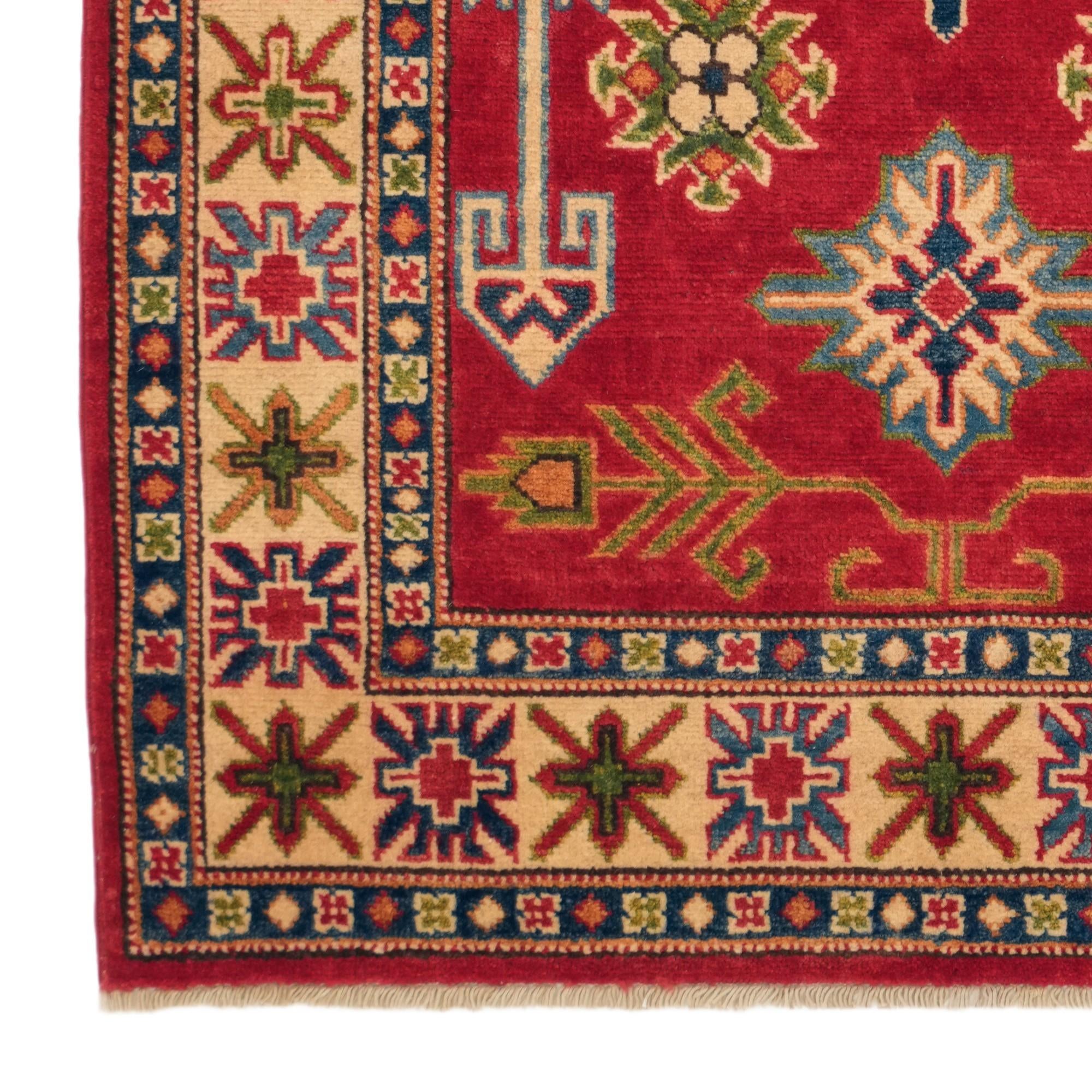 3' 5 x 5' 1 Hand Knotted Kazak Rug