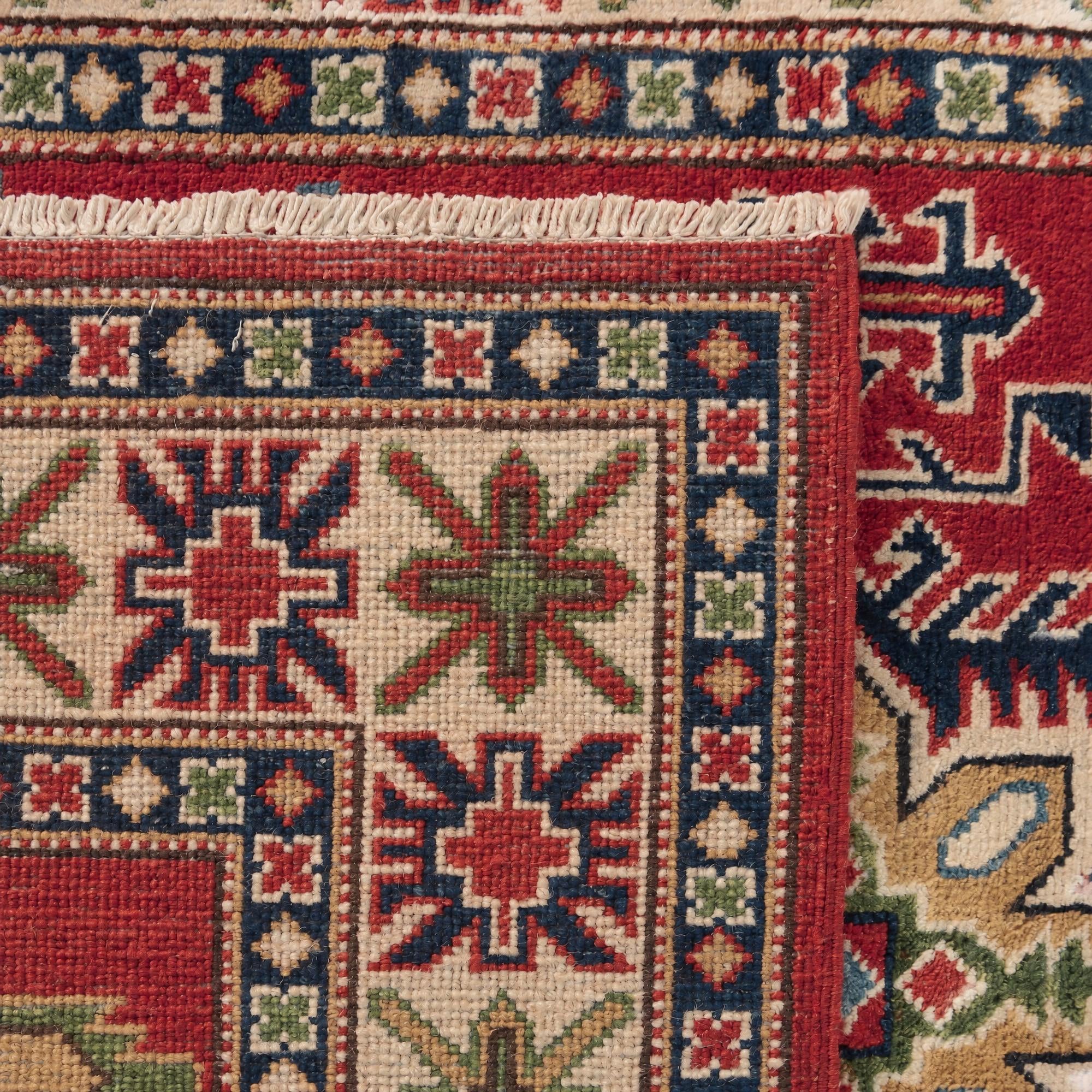 105cm x 155cm Hand Knotted Kazak Rug