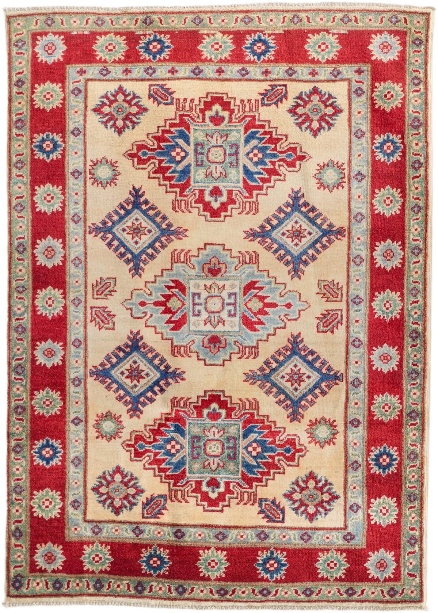 3' 6 x 4' 11 Hand Knotted Kazak Rug