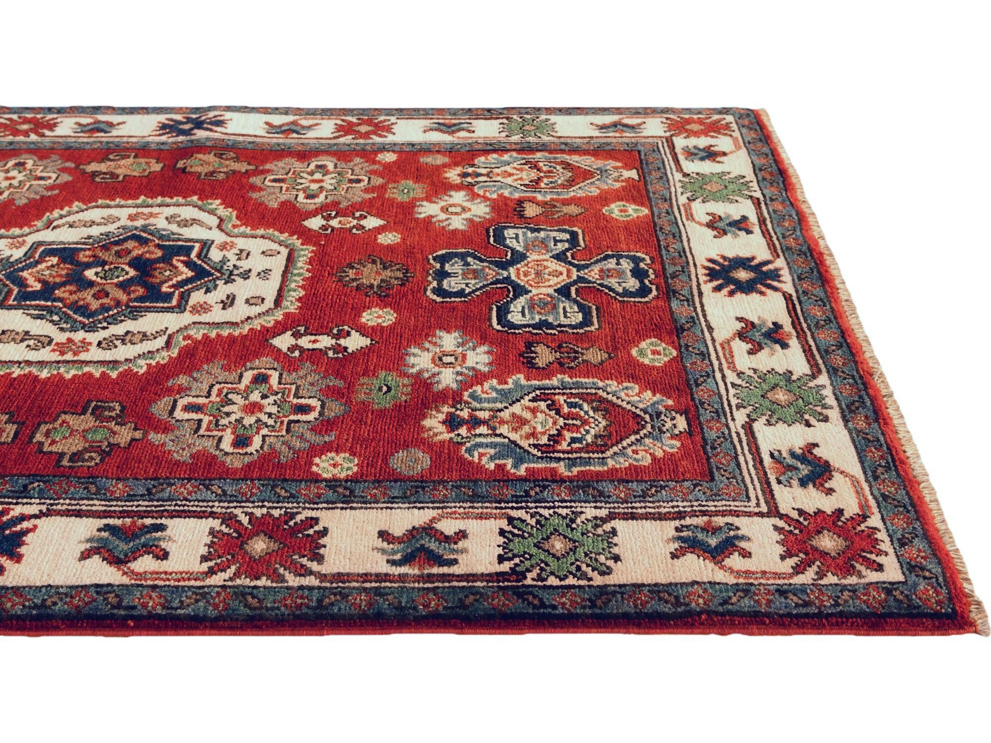 3' 3 x 4' 10 Hand Knotted Kazak Rug