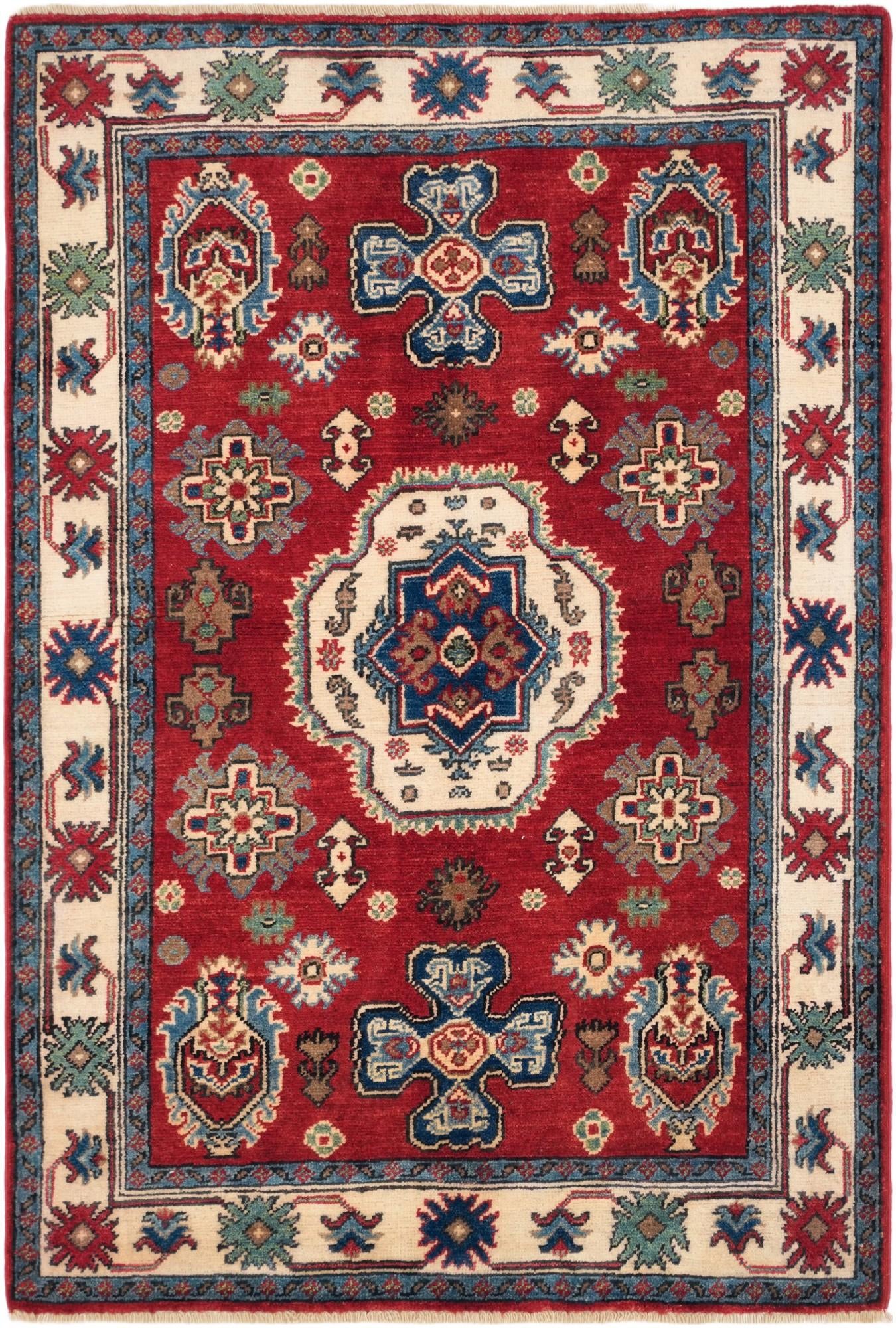 3' 3 x 4' 10 Hand Knotted Kazak Rug