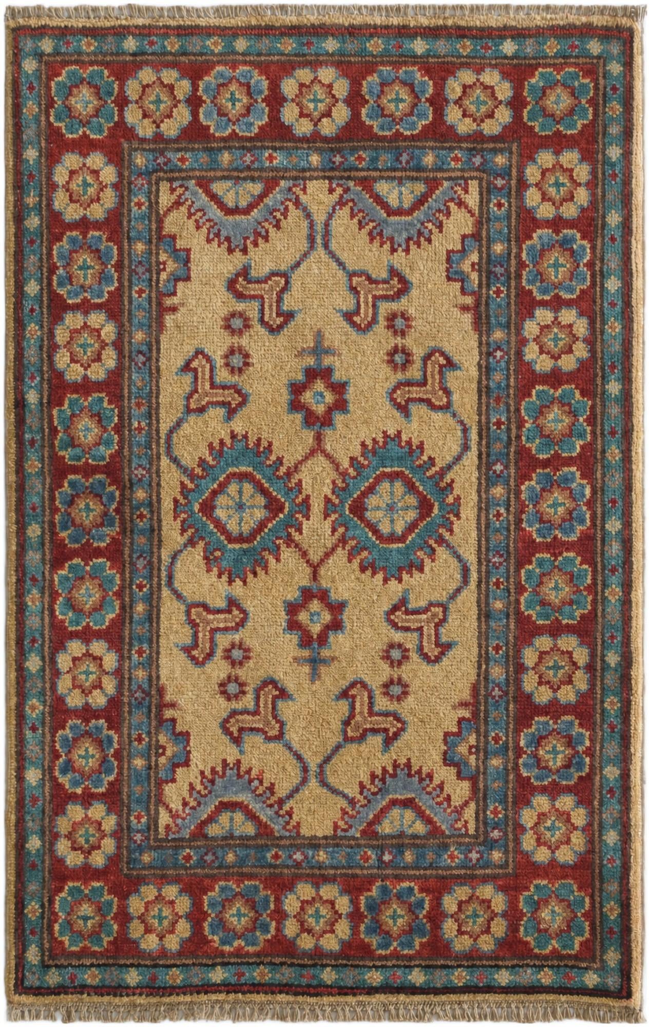 2' x 3' 1 Hand Knotted Kazak Rug