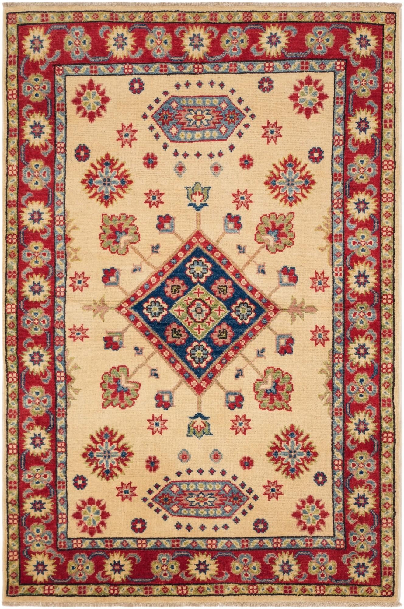 3' 4 x 5' 1 Hand Knotted Kazak Rug