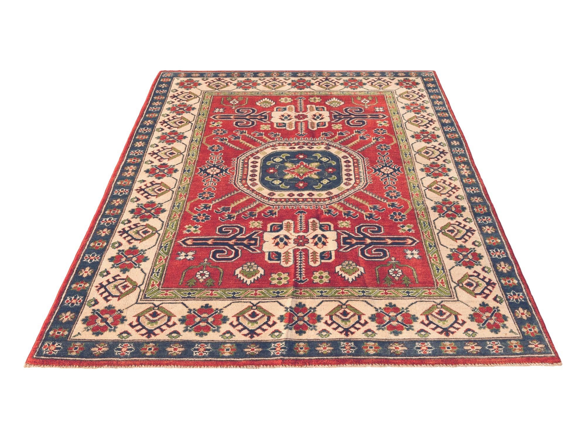 5' x 6' 11 Hand Knotted Kazak Rug