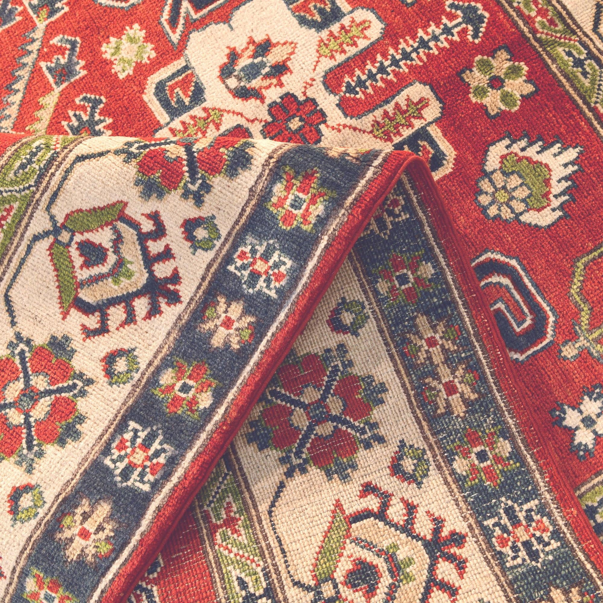 5' x 6' 11 Hand Knotted Kazak Rug