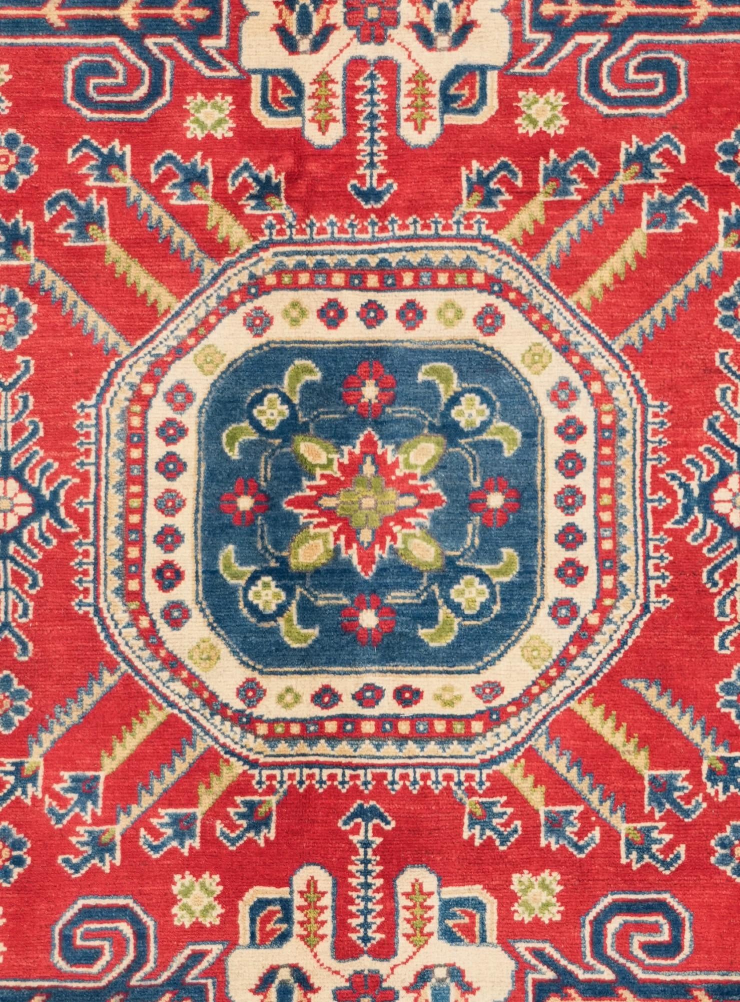 5' x 6' 11 Hand Knotted Kazak Rug