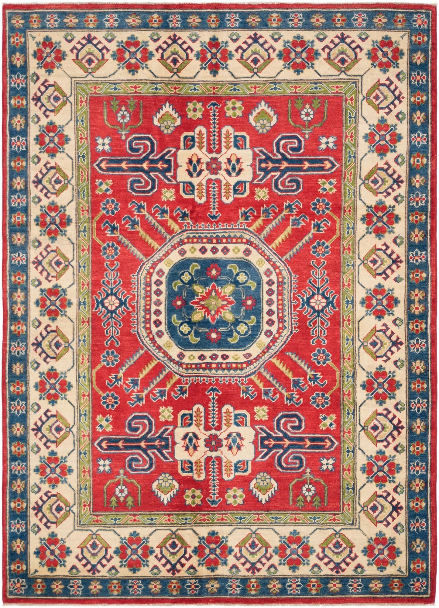 5' x 6' 11 Hand Knotted Kazak Rug