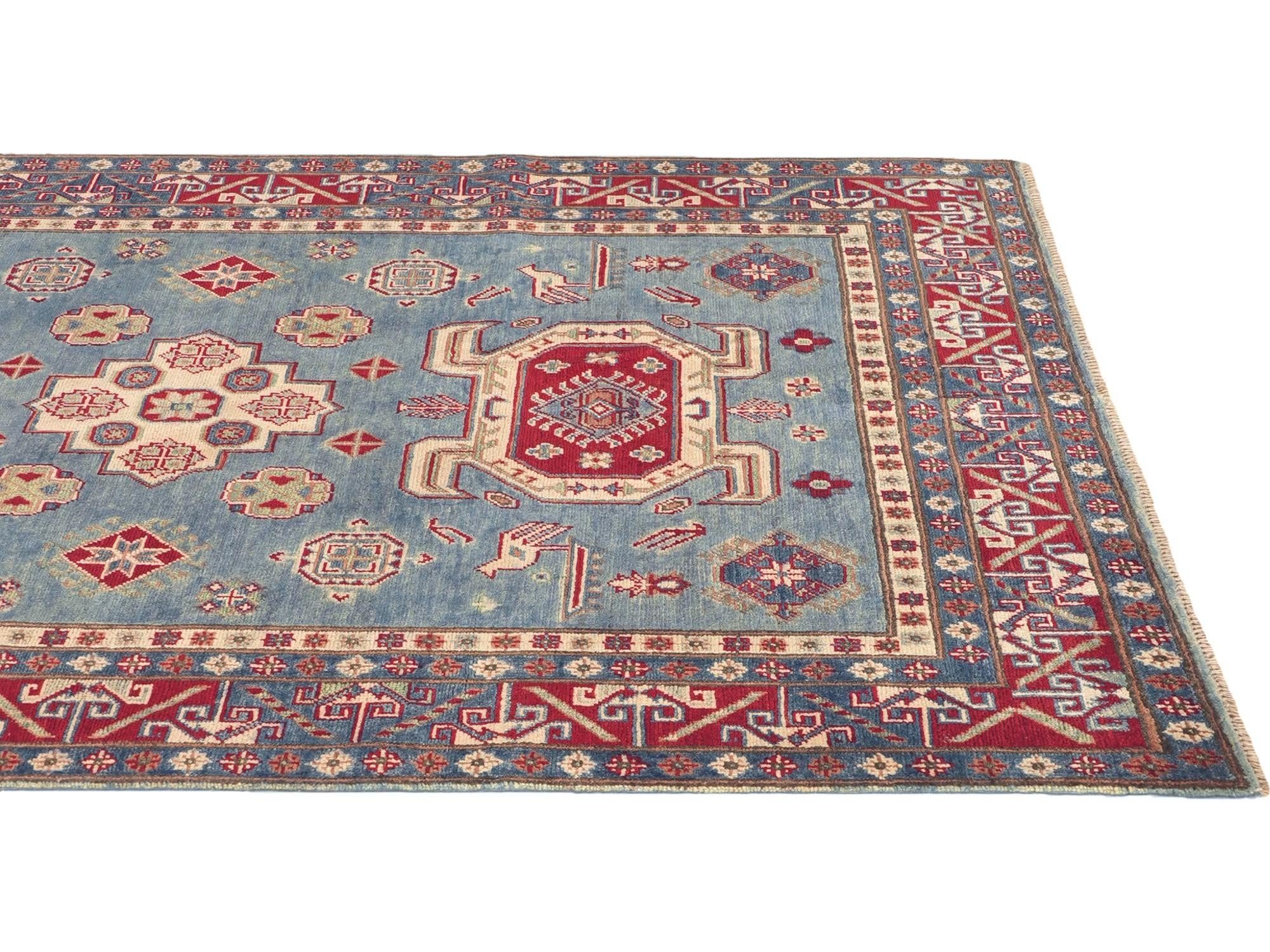 Detail image 6 of 12: 5' 1 x 6' 9 Hand Knotted Kazak Rug