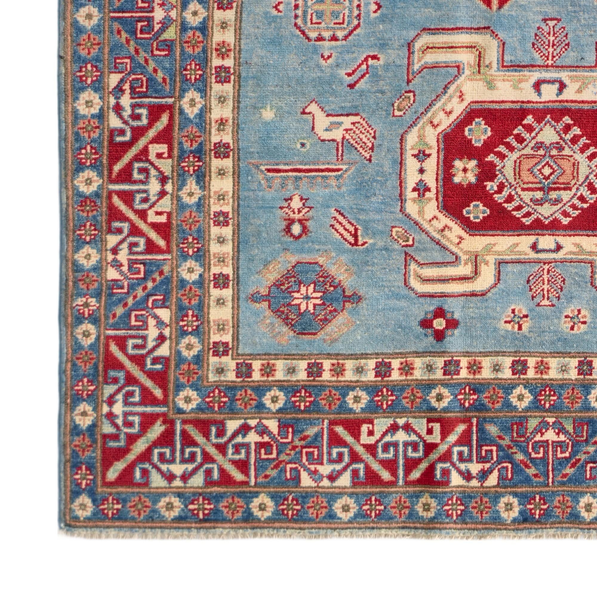 Detail image 7 of 12: 5' 1 x 6' 9 Hand Knotted Kazak Rug