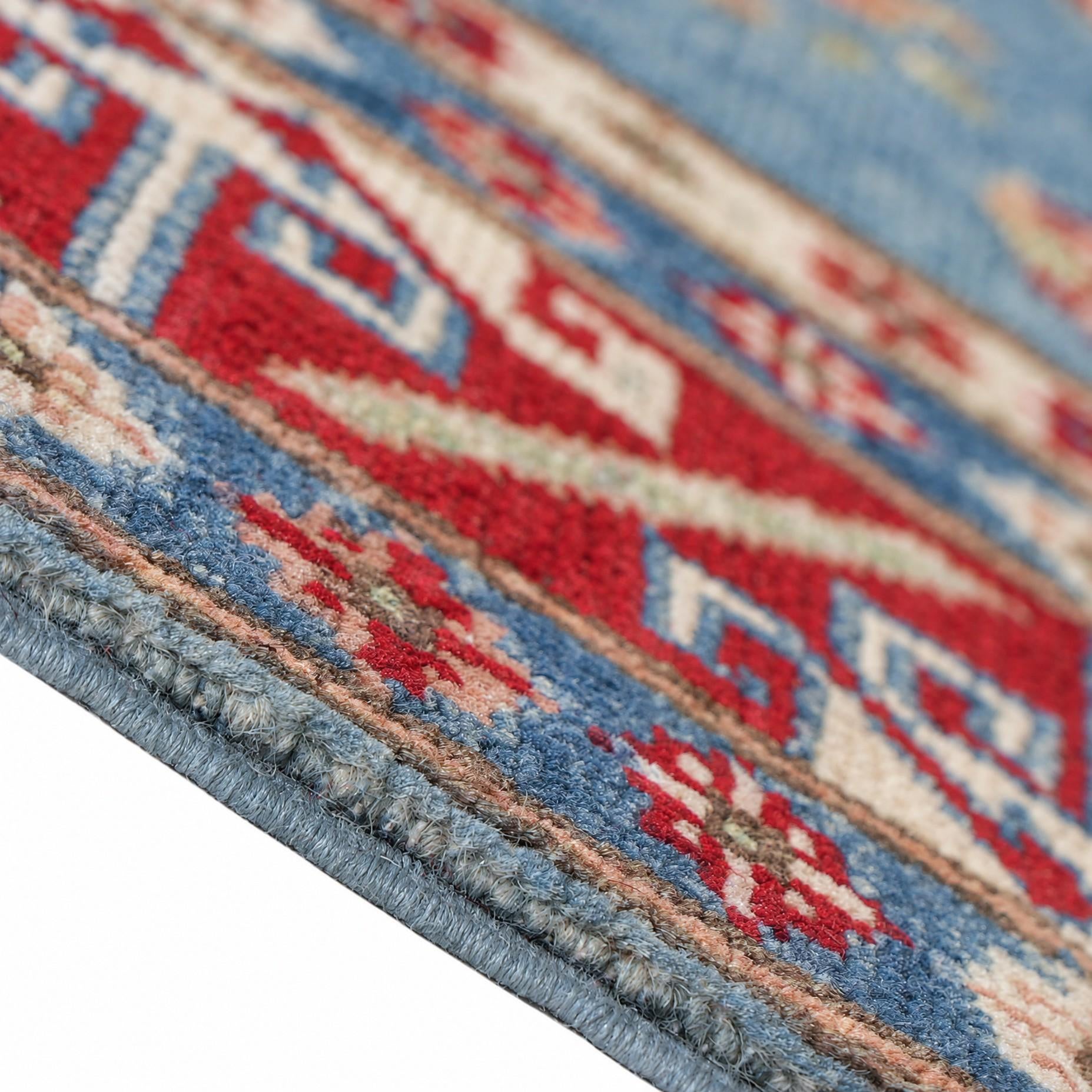 Detail image 8 of 12: 5' 1 x 6' 9 Hand Knotted Kazak Rug