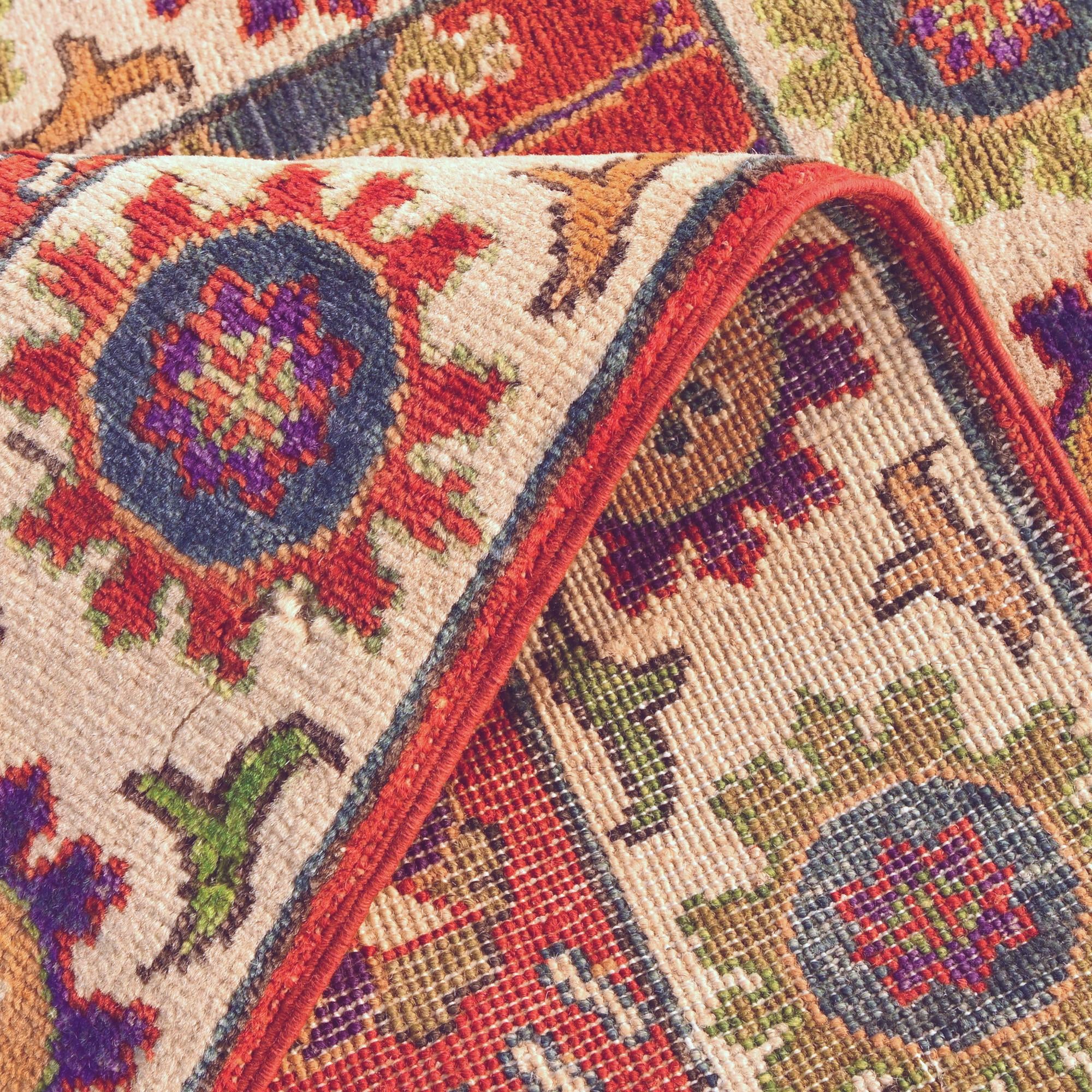 2' 7 x 4' Hand Knotted Kazak Rug