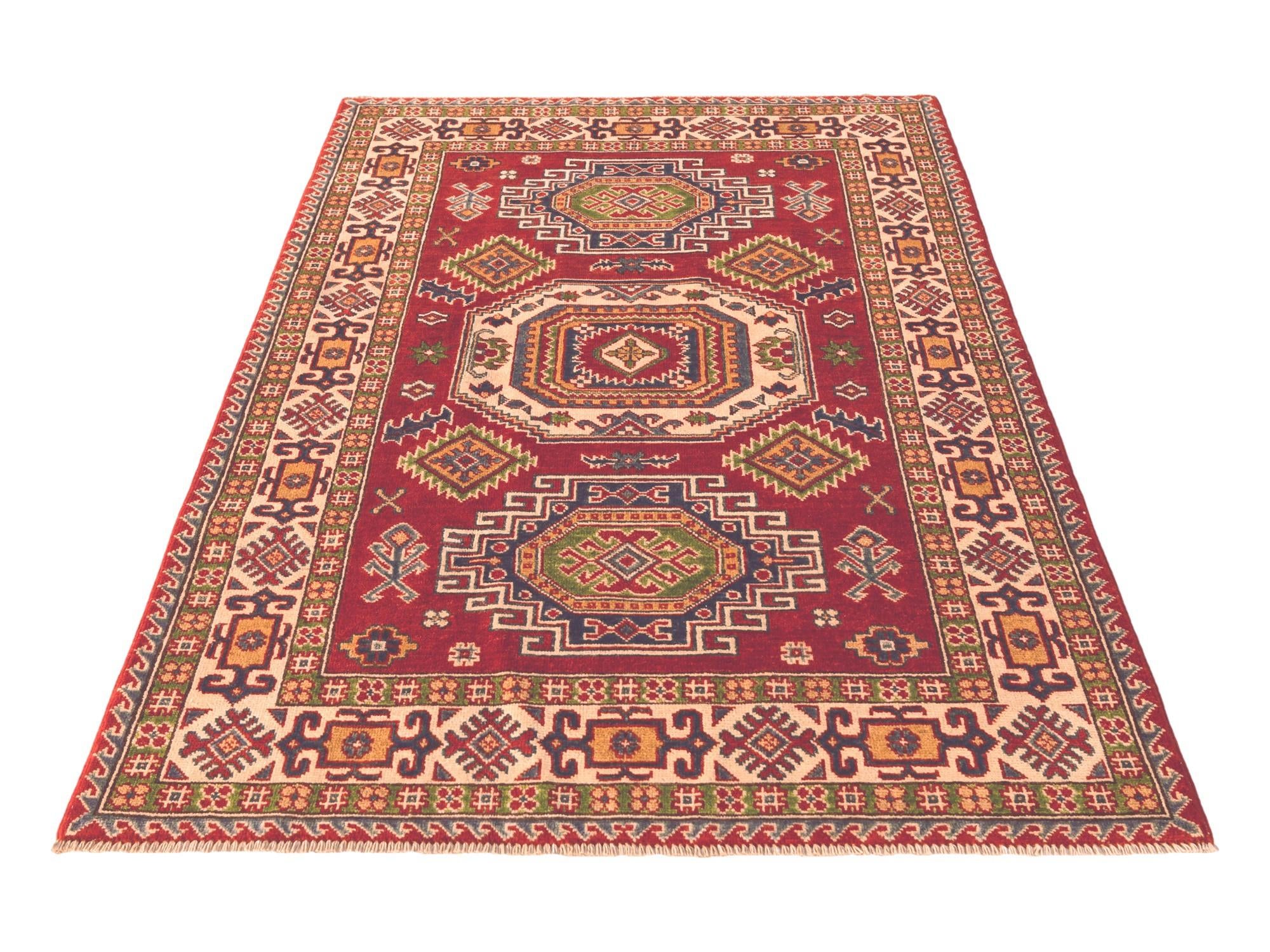 3' 11 x 6' 1 Hand Knotted Kazak Rug