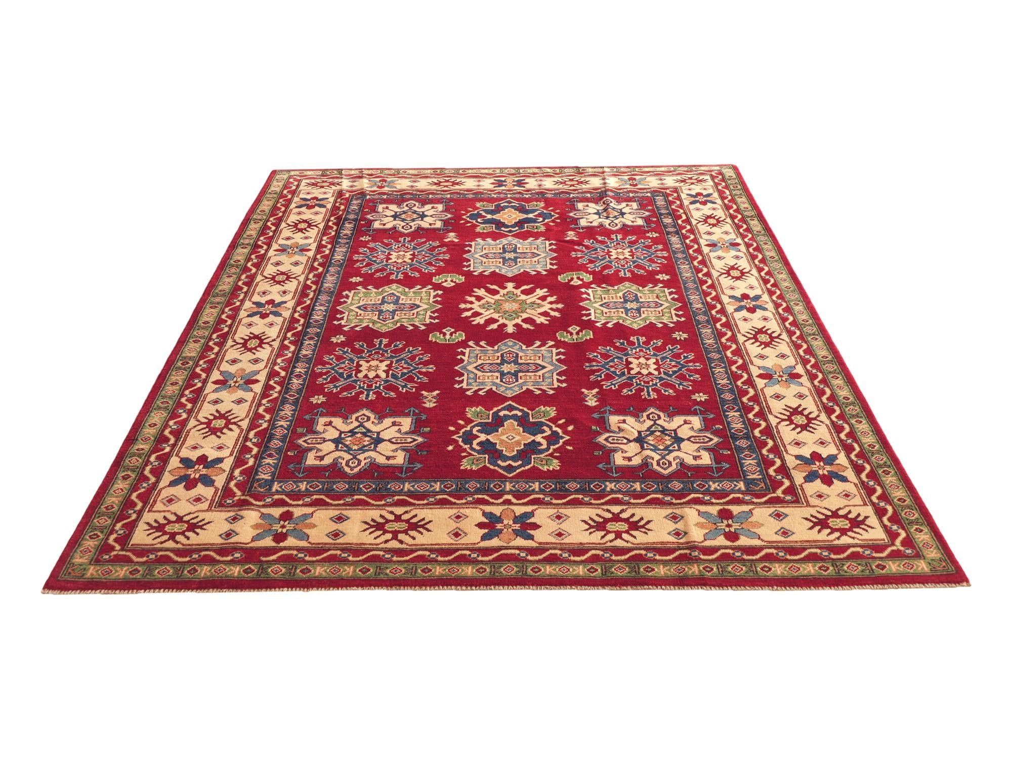 Detail image 5 of 10: 6' 3 x 9' 2 Hand Knotted Kazak Rug