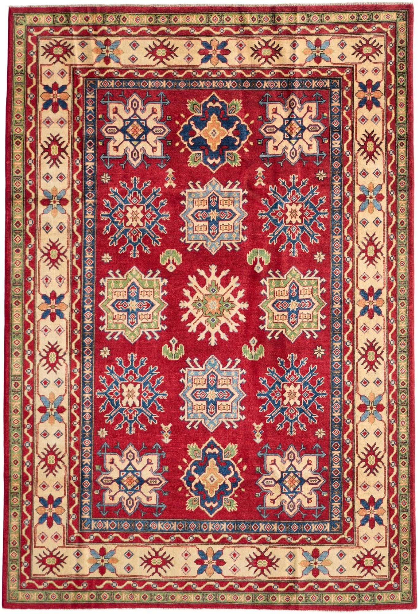 Detail image 2 of 10: 6' 3 x 9' 2 Hand Knotted Kazak Rug