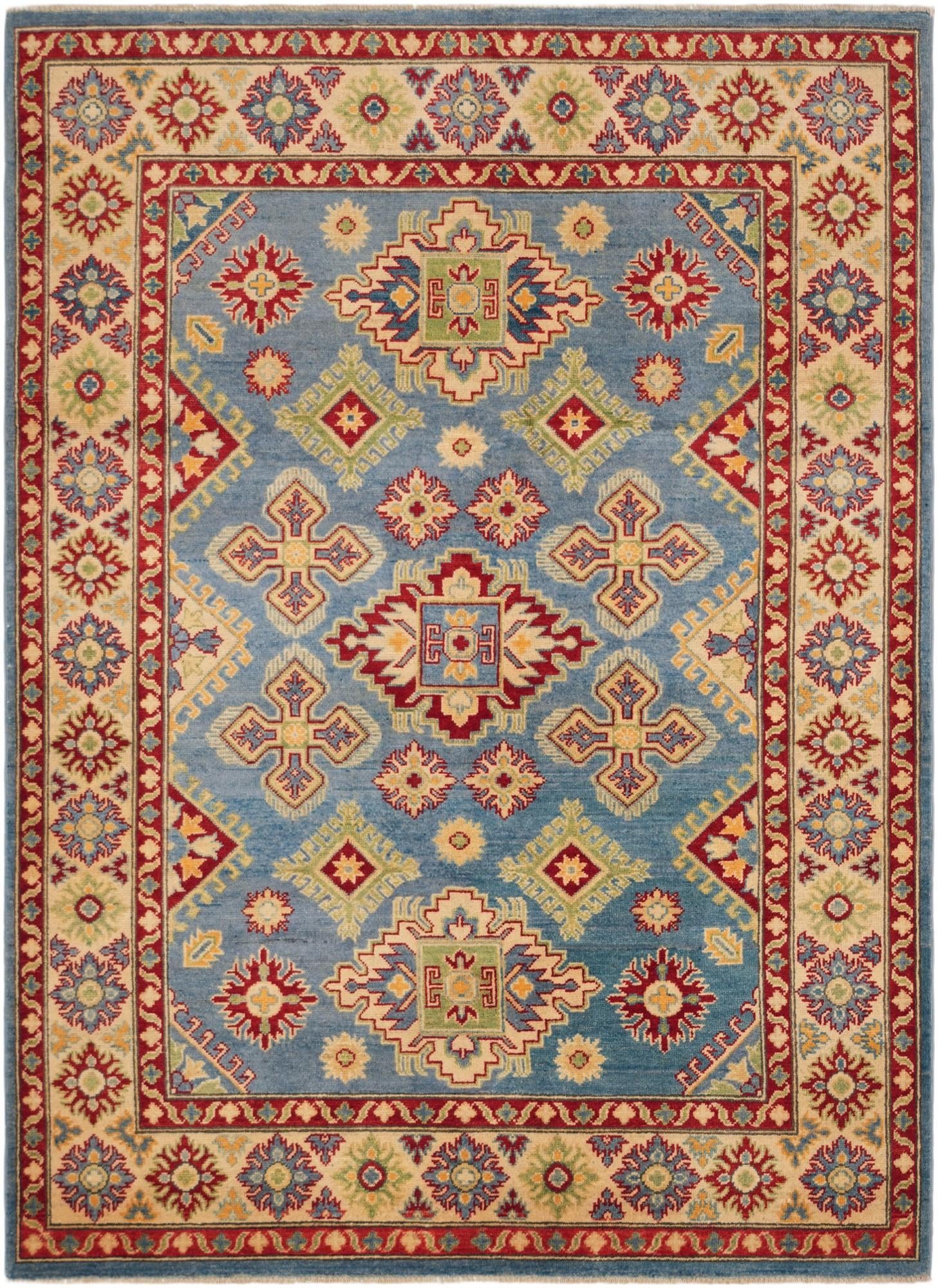 5' 1 x 7' Hand Knotted Kazak Rug