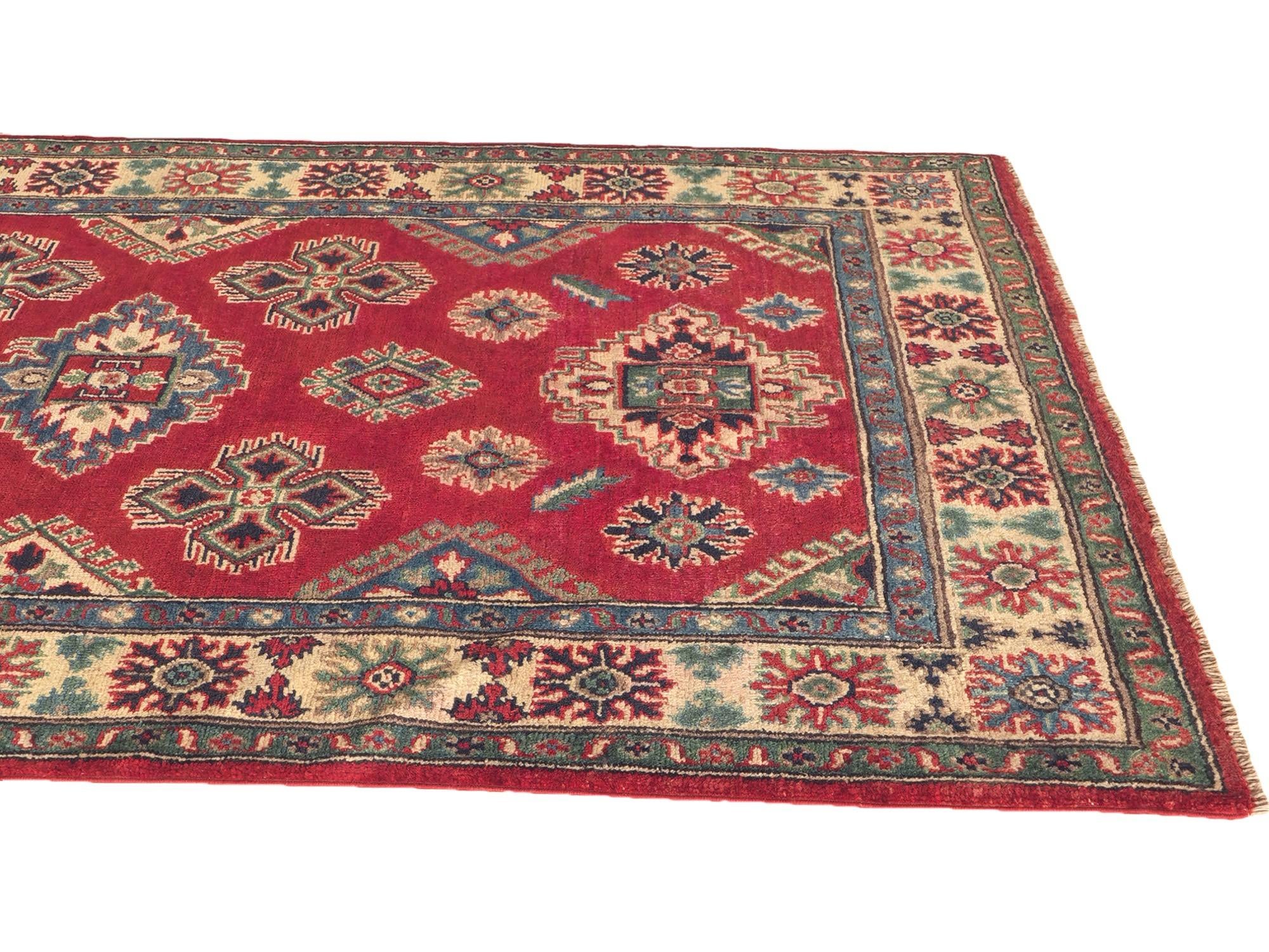 Detail image 6 of 12: 4' x 6' 2 Hand Knotted Kazak Rug