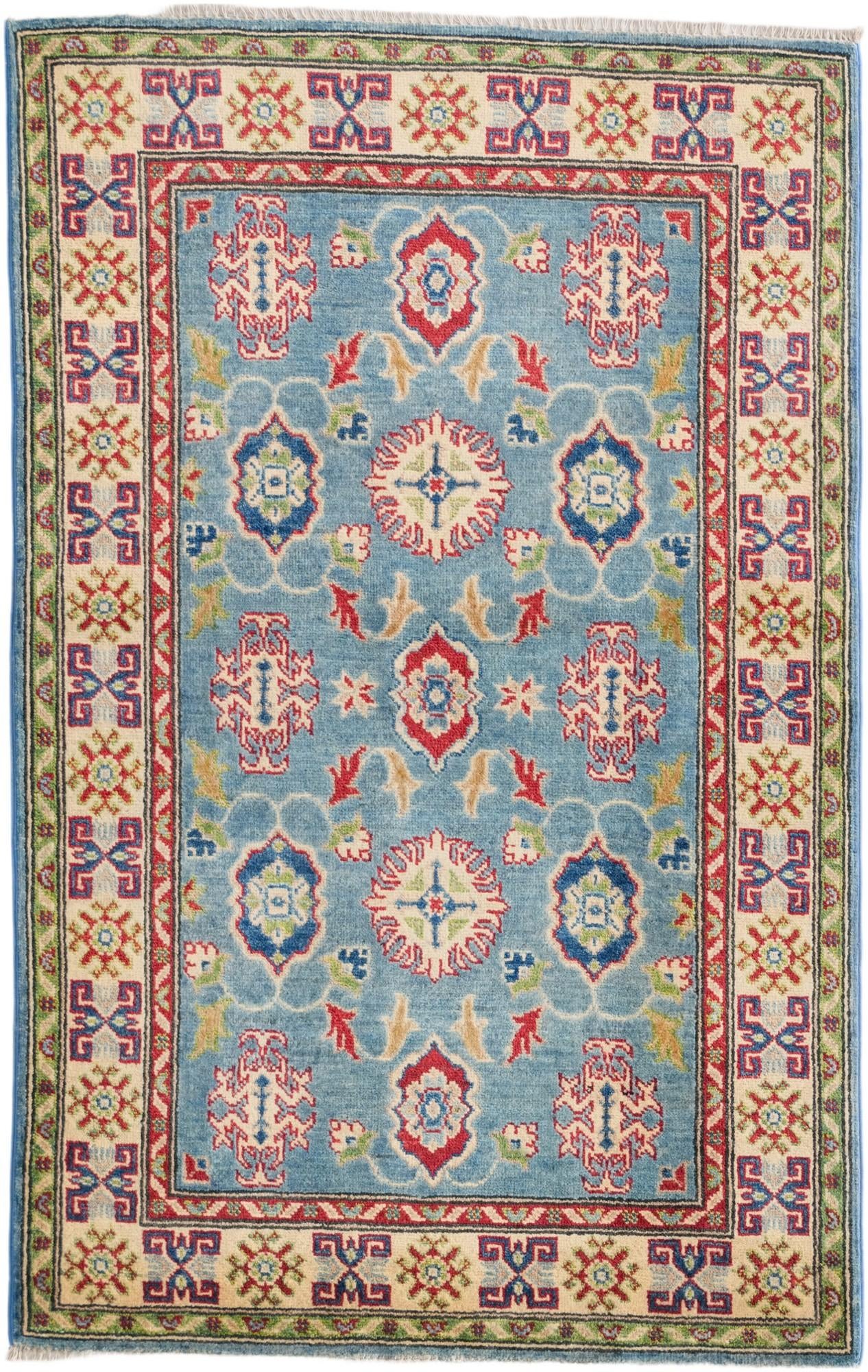 3' 2 x 5' Hand Knotted Kazak Rug