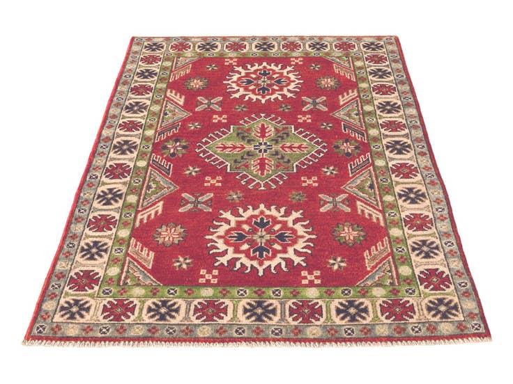 Detail image of 3' 3 x 4' 11 Hand Knotted Kazak Rug