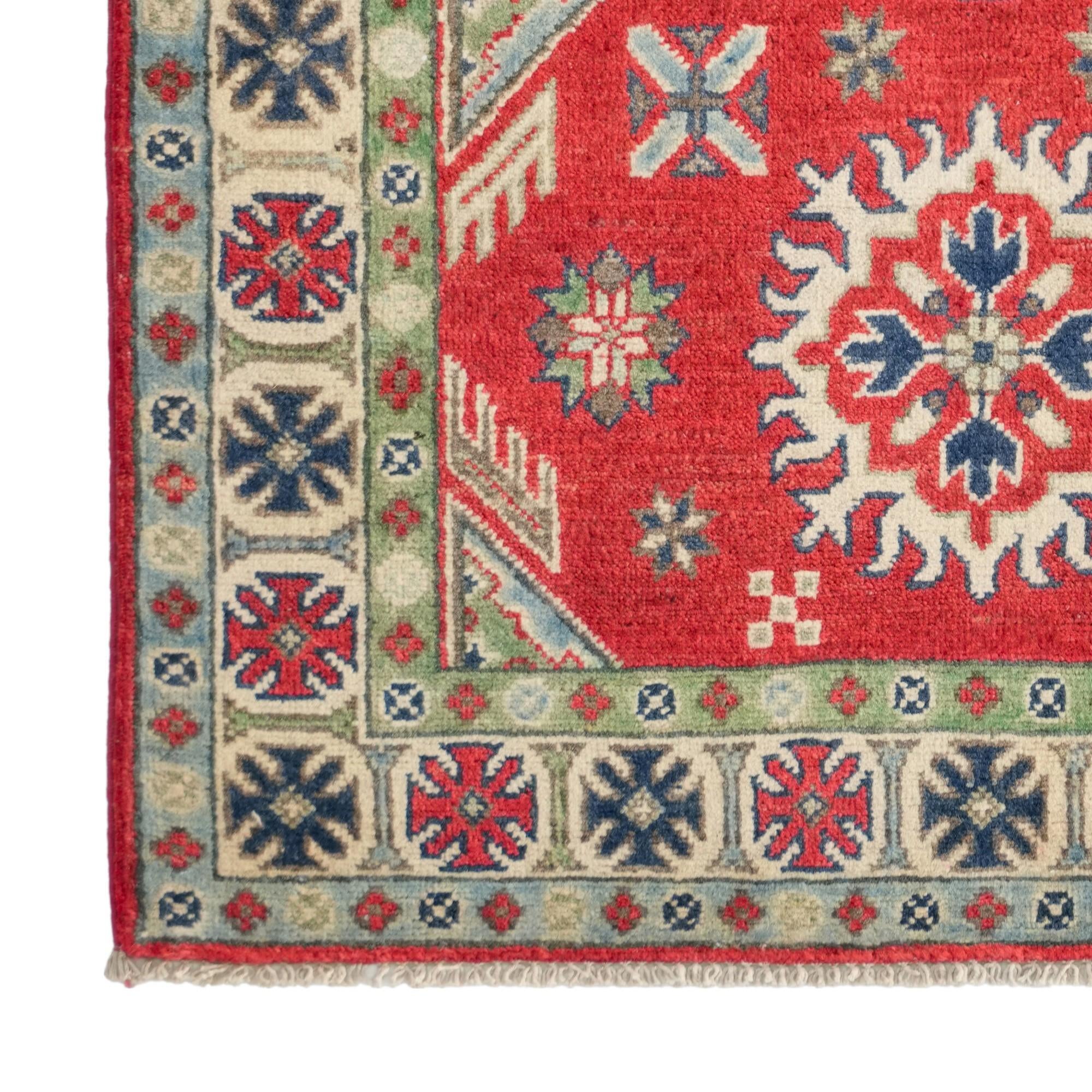 Detail image 7 of 11: 3' 3 x 4' 11 Hand Knotted Kazak Rug