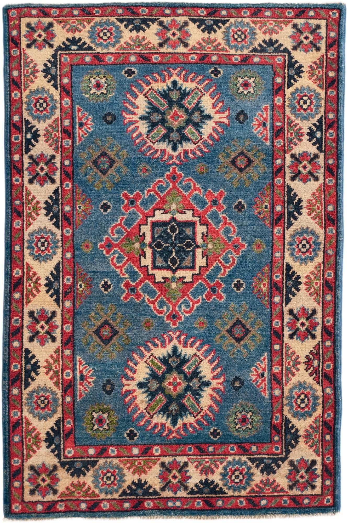 2' 8 x 4' Hand Knotted Kazak Rug