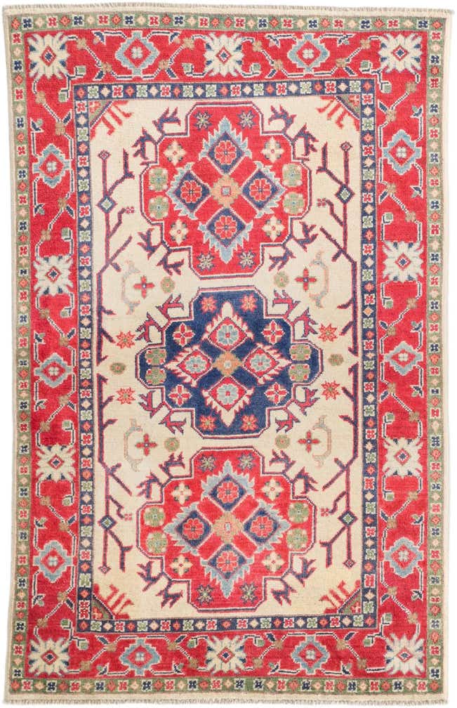 3' 3 x 5' Hand Knotted Kazak Rug