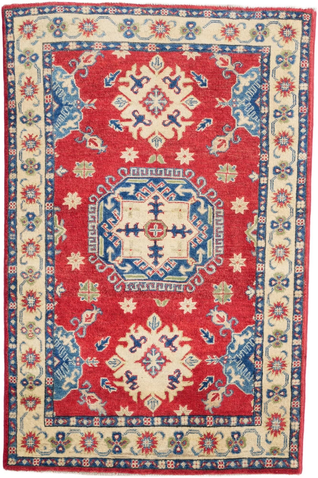 3' 1 x 4' 8 Hand Knotted Kazak Rug