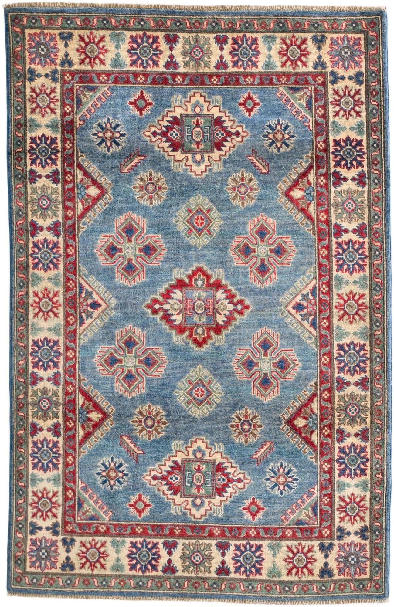 Detail image 2 of 10: 4' 1 x 6' 4 Hand Knotted Kazak Rug