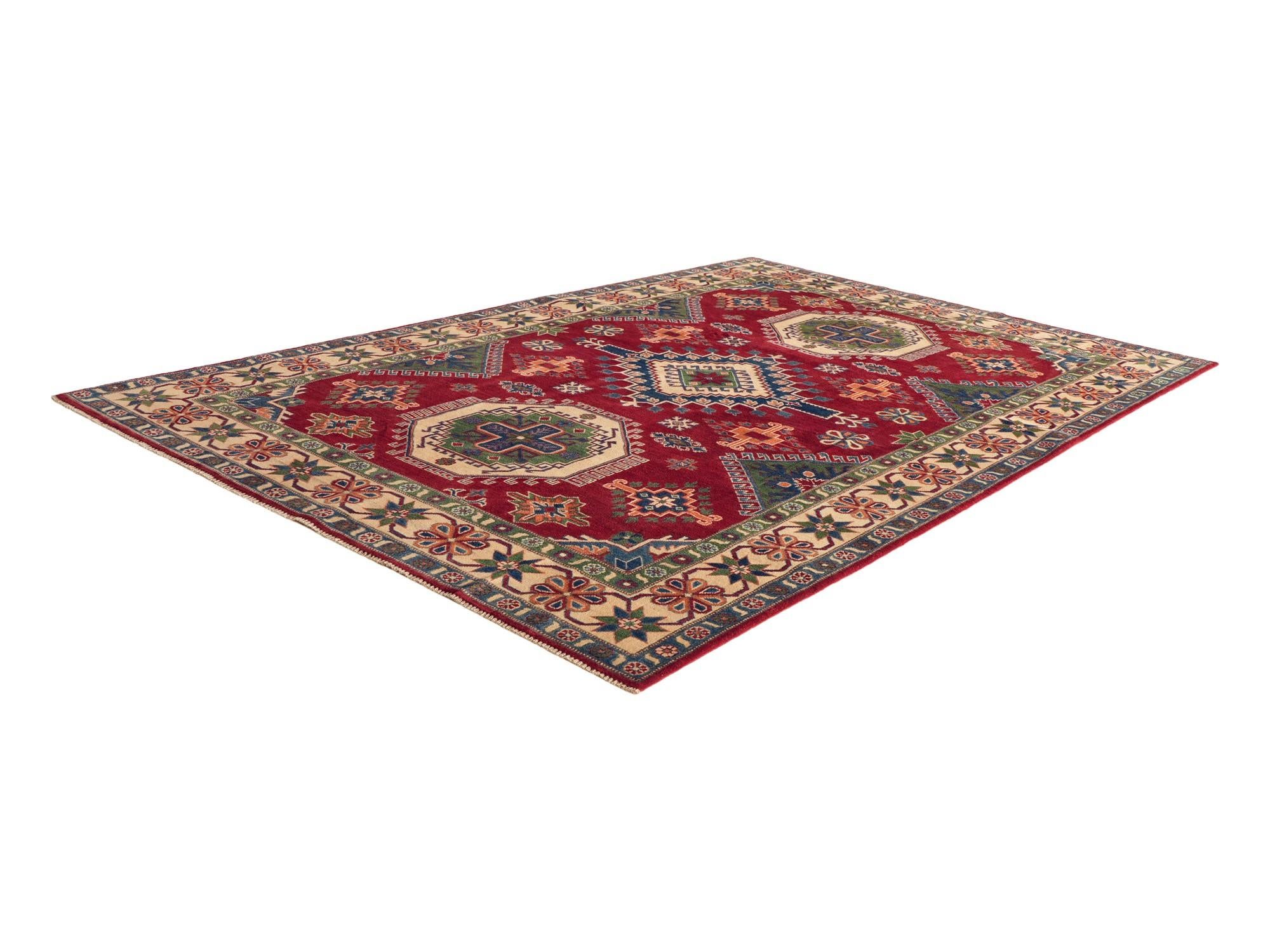 Detail image 4 of 10: 6' 7 x 9' 10 Hand Knotted Kazak Rug