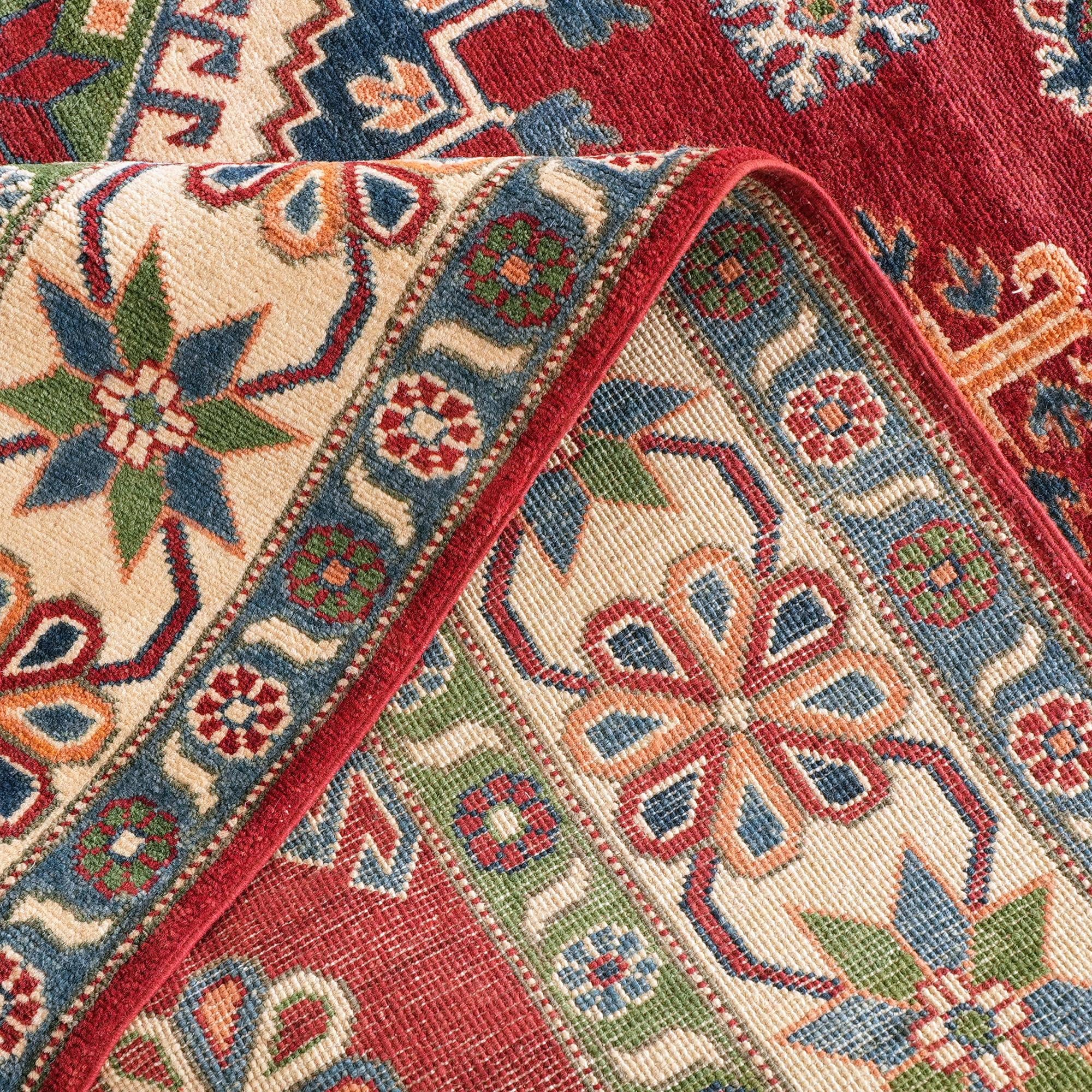 Detail image 8 of 10: 6' 7 x 9' 10 Hand Knotted Kazak Rug